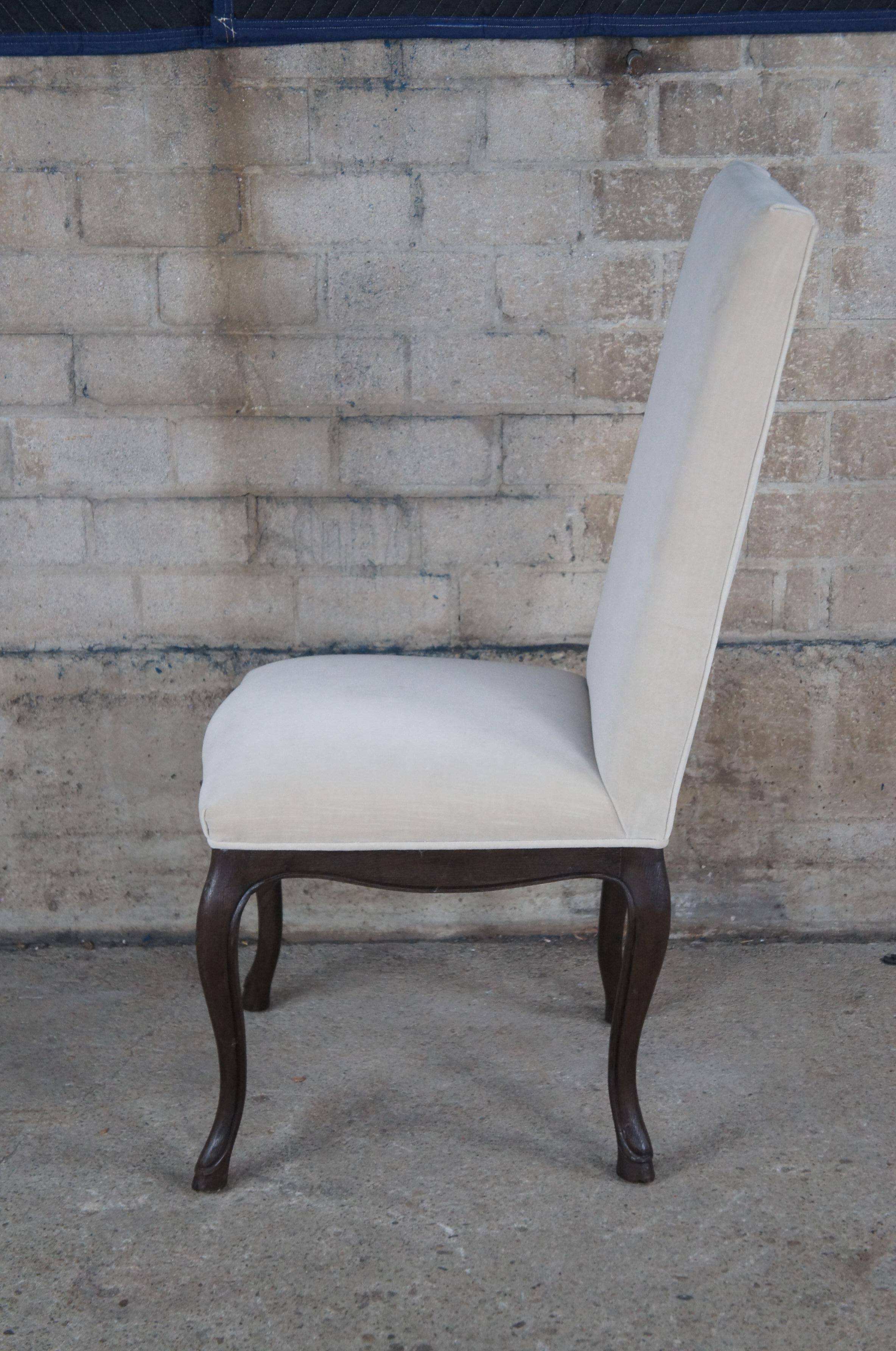 10 Restoration Hardware French Louis XVI Velvet Upholstered Dining Chairs 3