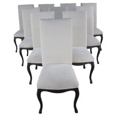 10 Restoration Hardware French Louis XVI Velvet Upholstered Dining Chairs