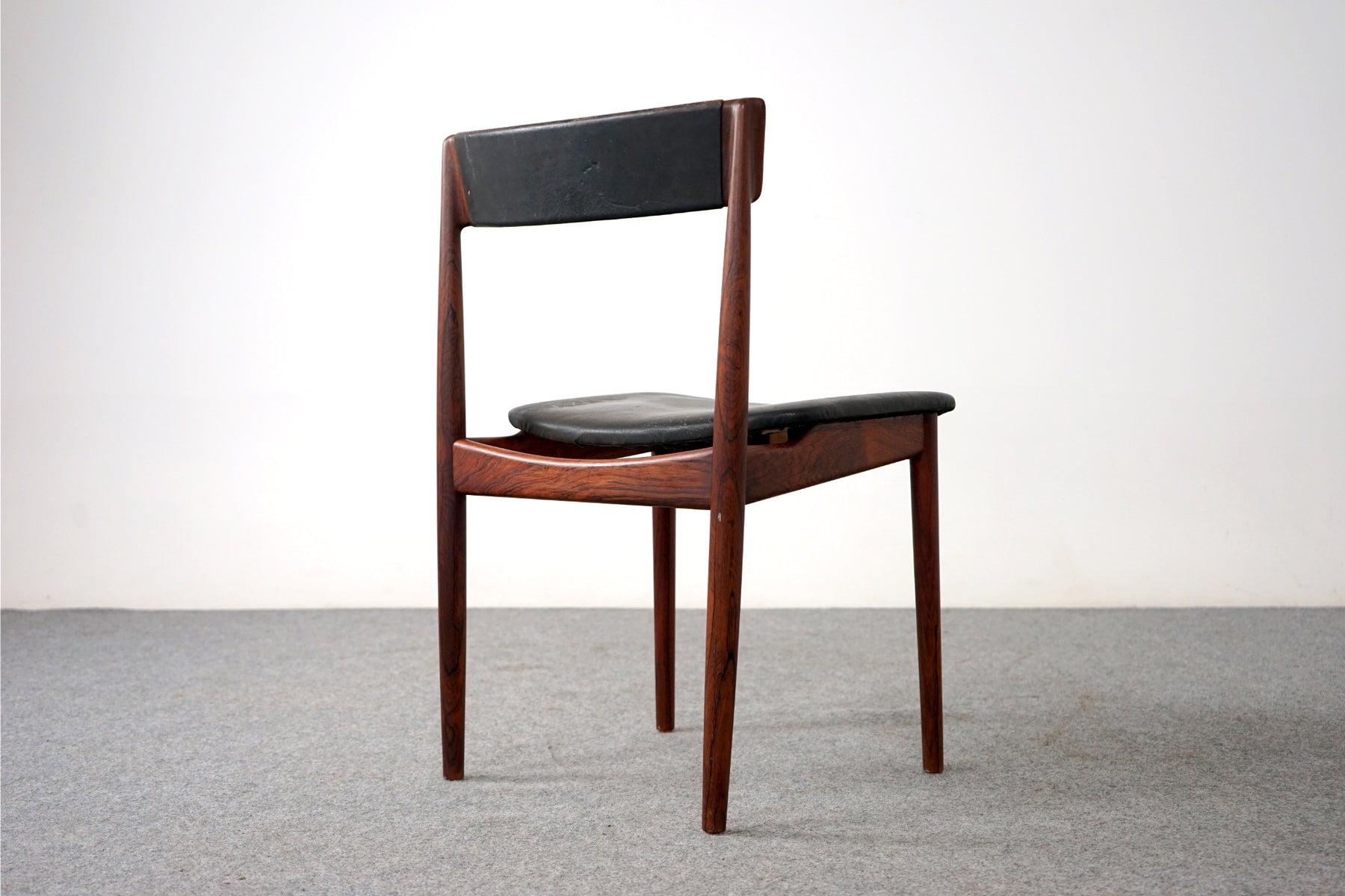 10 Rosewood & Leather Danish Modern Dining Chairs by Henry Rosengren-Hansen 2