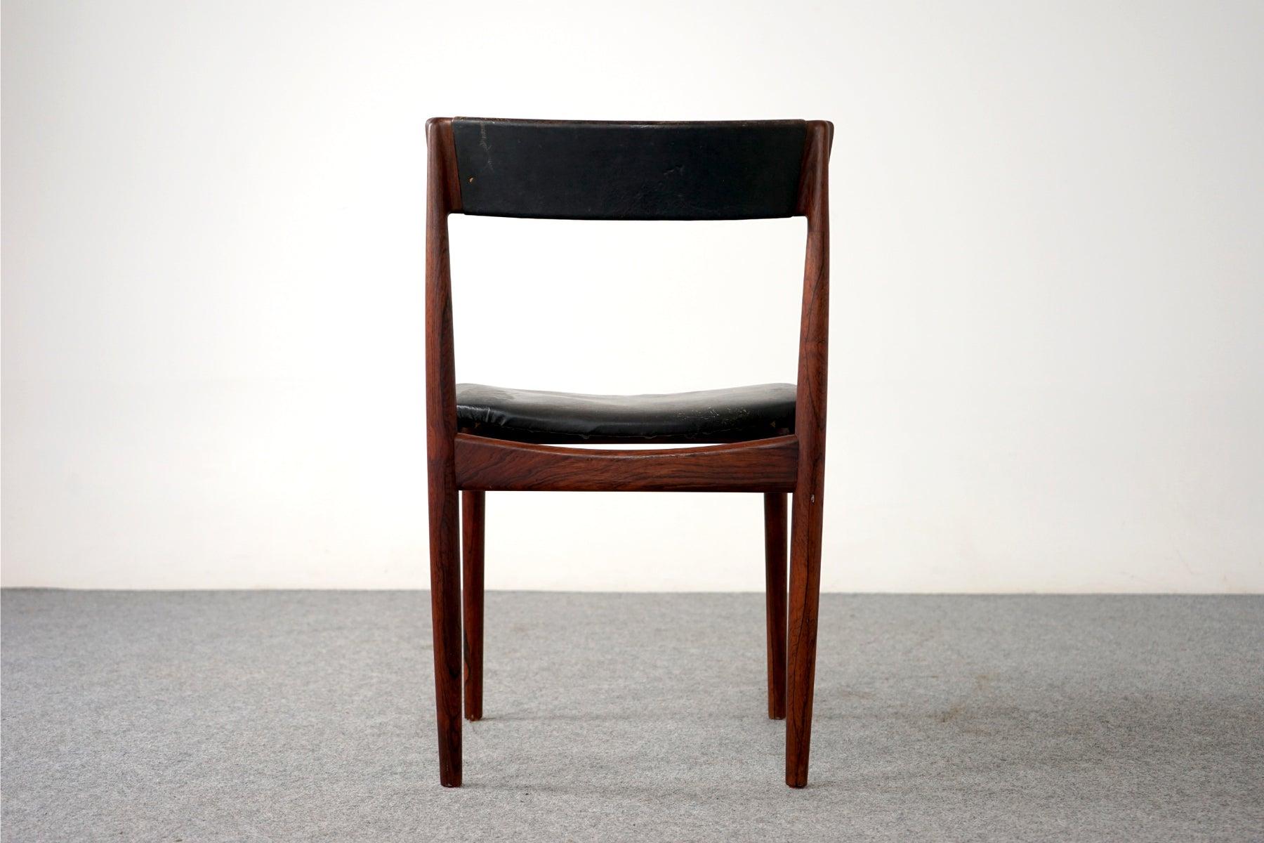 10 Rosewood & Leather Danish Modern Dining Chairs by Henry Rosengren-Hansen 3