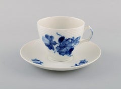 10 Royal Copenhagen Blue Flower Braided Coffee Cups with Saucers, 1960s