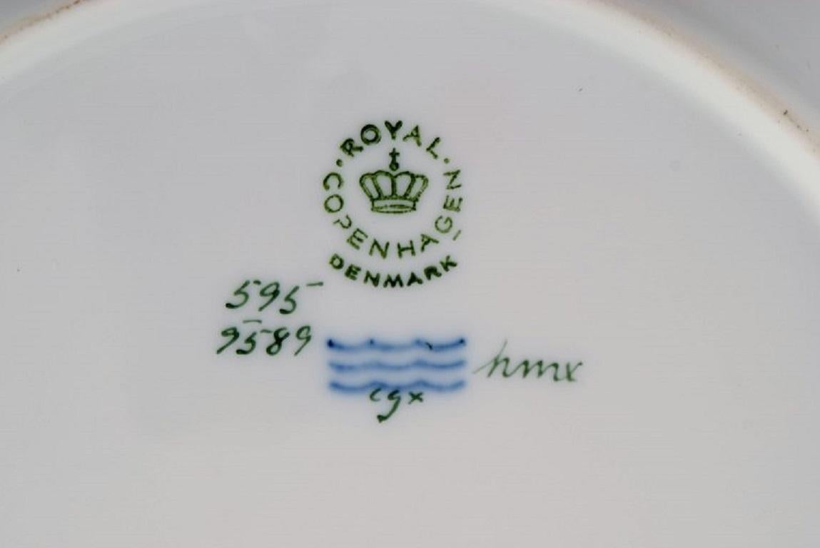 10 Royal Copenhagen Golden Basket Lunch Plates in Hand-Painted Porcelain 1