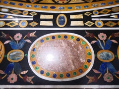 Ten-Seat Dining Table in Italian Pietre Dure Inlay Mosaic