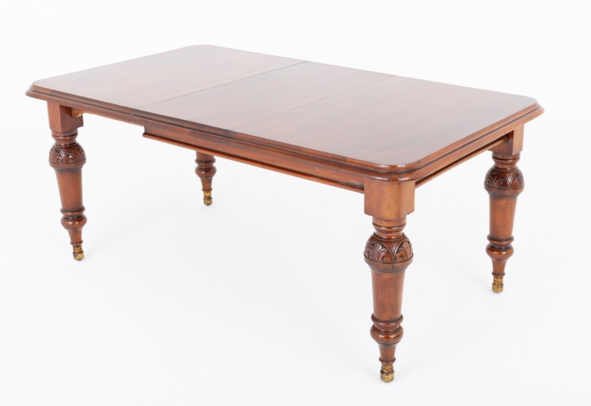 Molded 10 Seater Victorian Dining Table Extending Mahogany 1860 For Sale
