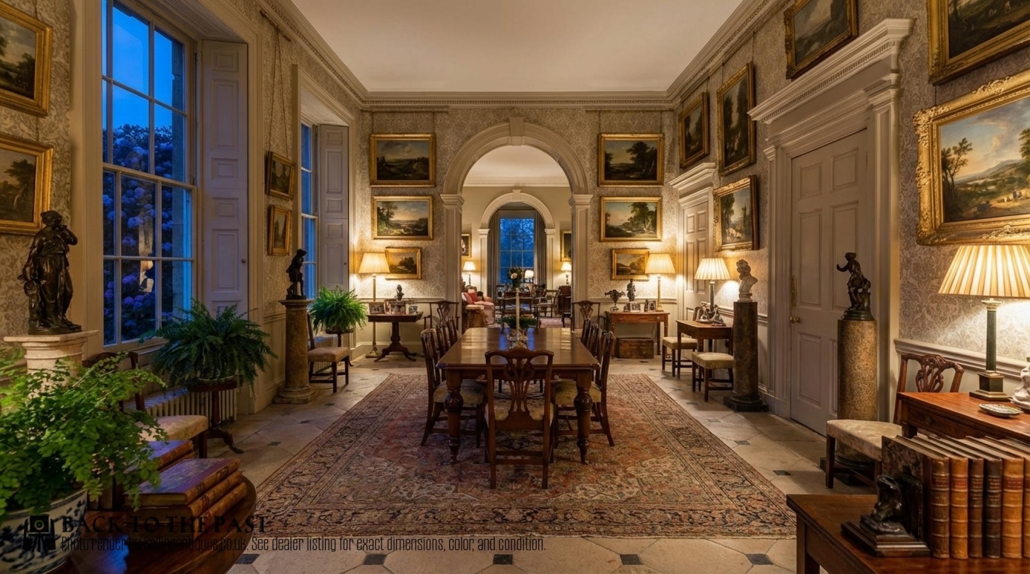 10 Seater Victorian Dining Table Extending Mahogany 1860 For Sale 2