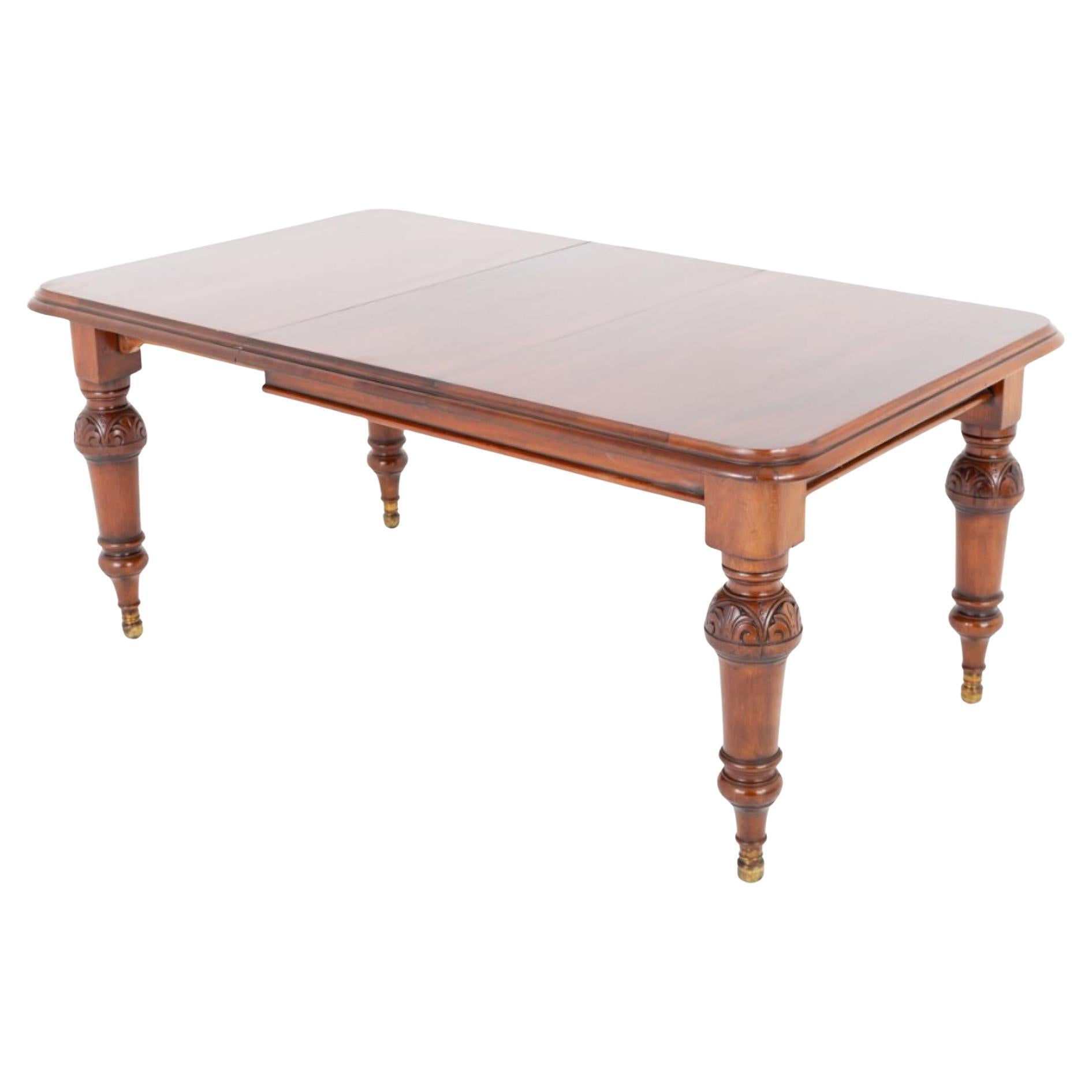 10 Seater Victorian Dining Table Extending Mahogany 1860 For Sale