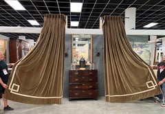 10’ Silk Velvet Drapes/Curtains with Greek Key and Backing '2 Pair Available'