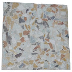 10 Sqm Tiled Floor, Colored Marble Grit, 20th Century Italy