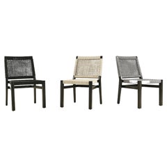 10 Stapelbare Esszimmerstühle für draußen, Holz/Seil