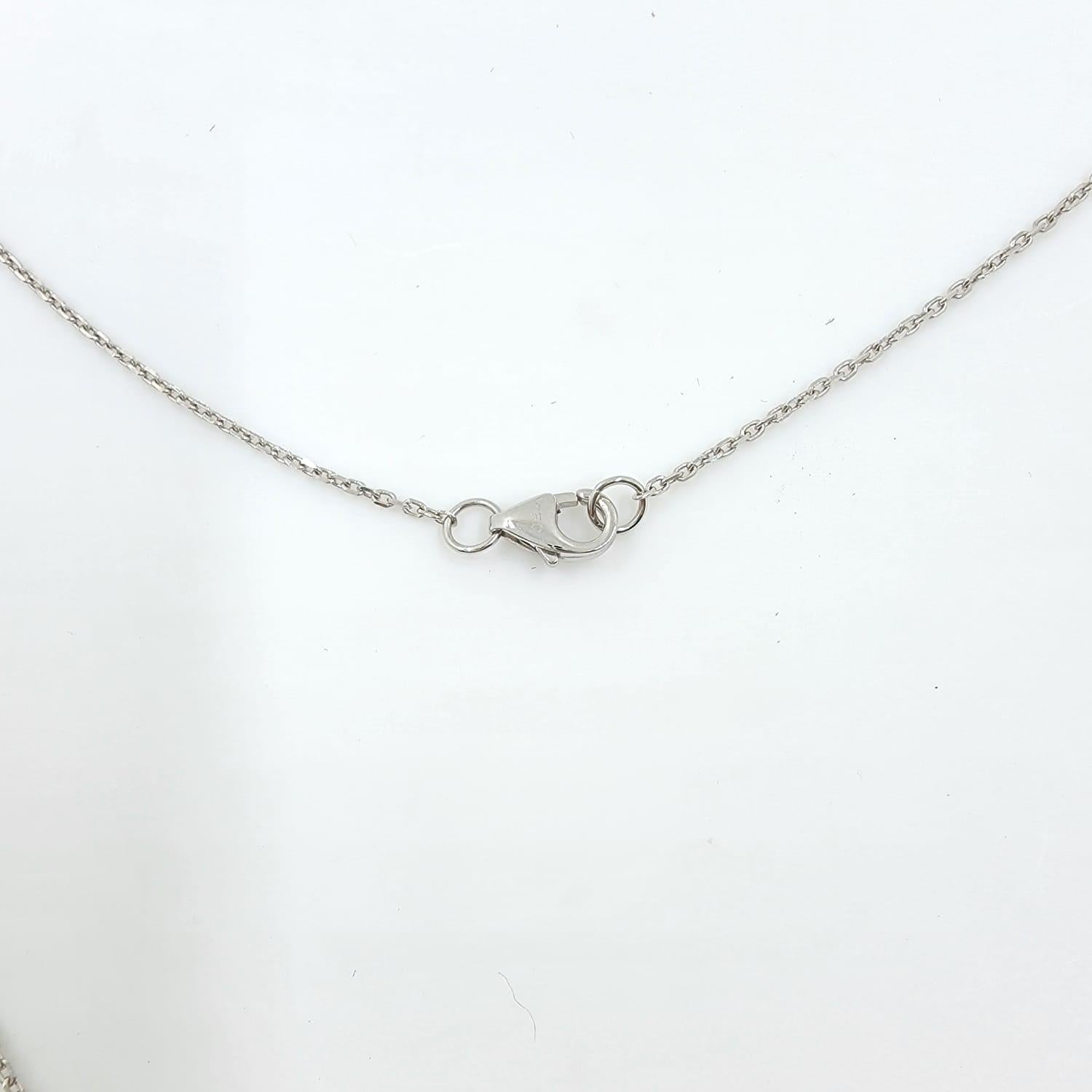 10-Station Diamond by the Yard Necklace in 18 Karat White Gold In New Condition For Sale In Hong Kong, HK