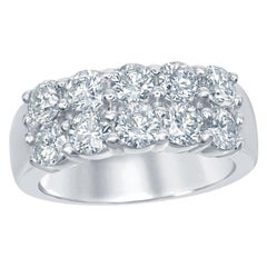 10-Stein-Diamant-Ring Halbmond 2 Row