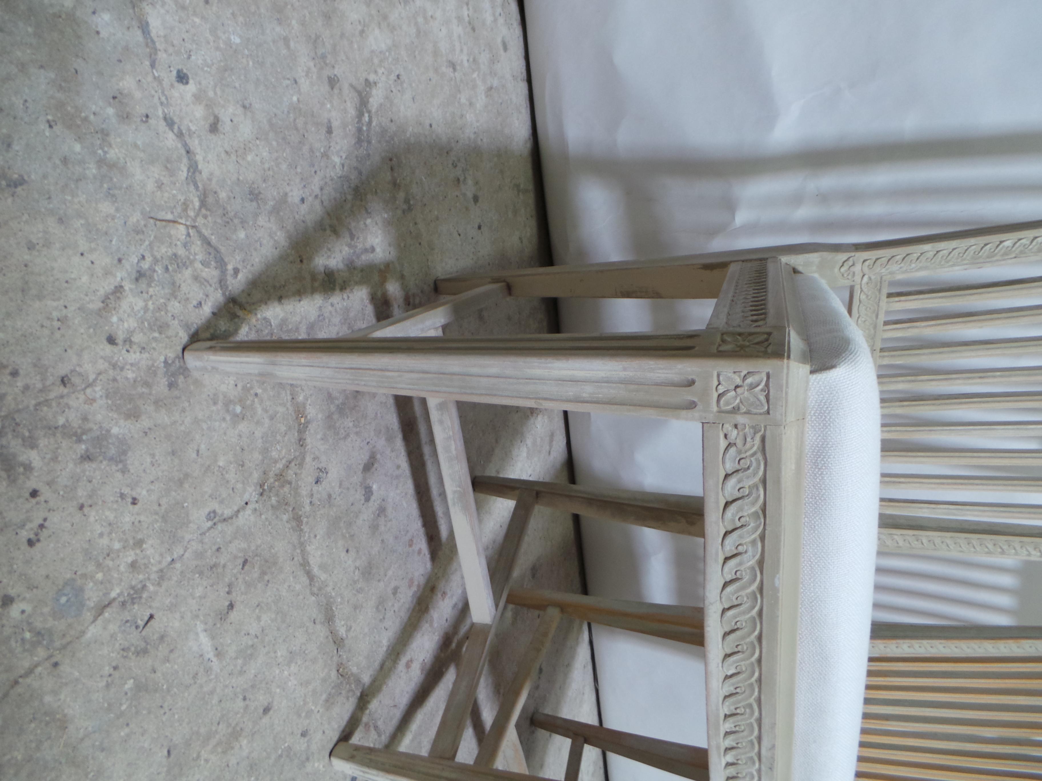 10 Swedish Gustavian Side Chairs 100% Original Paint In Good Condition For Sale In Hollywood, FL