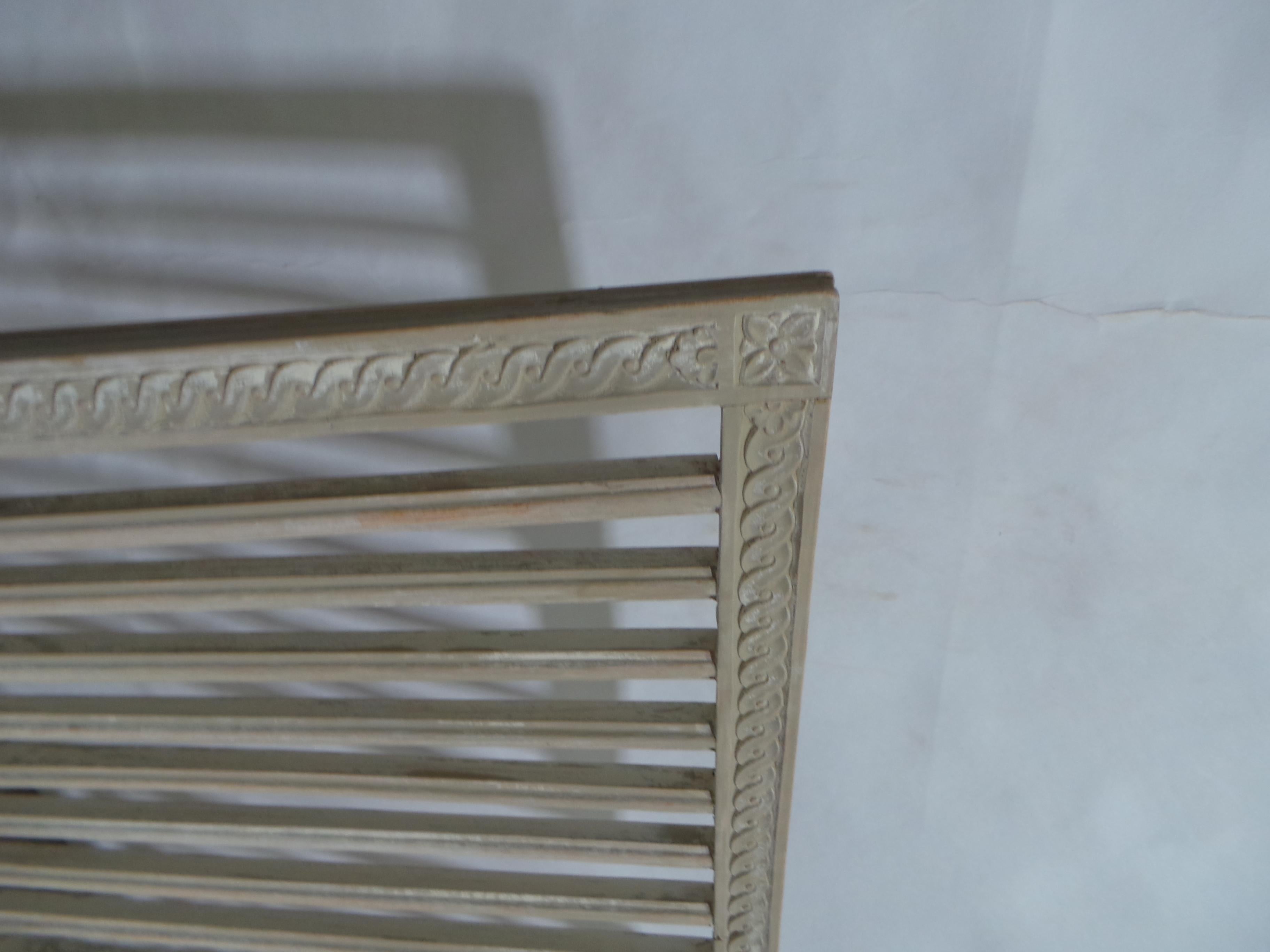 Early 20th Century 10 Swedish Gustavian Side Chairs 100% Original Paint For Sale