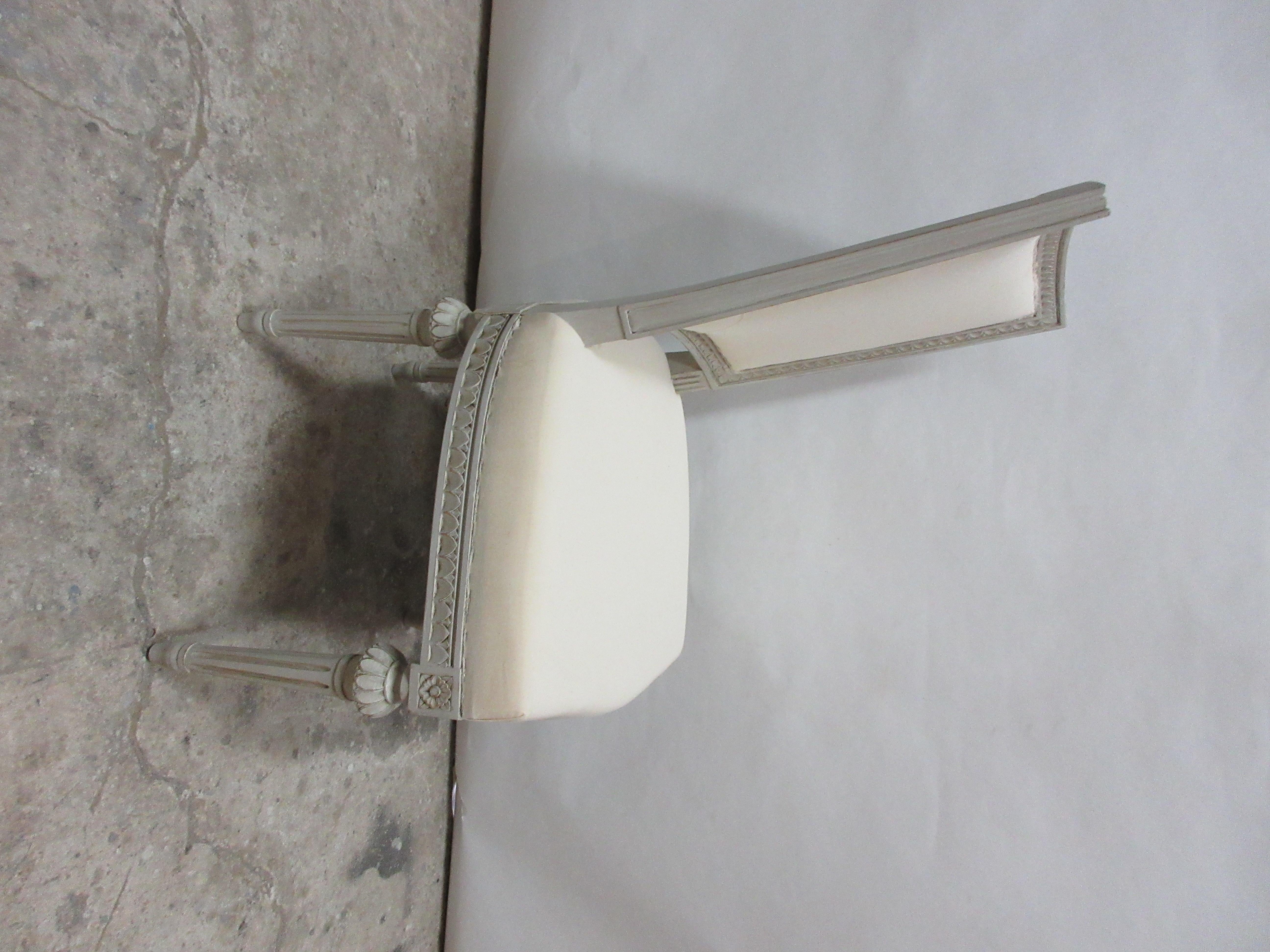 10 Swedish Gustavian Side Chairs In Distressed Condition In Hollywood, FL