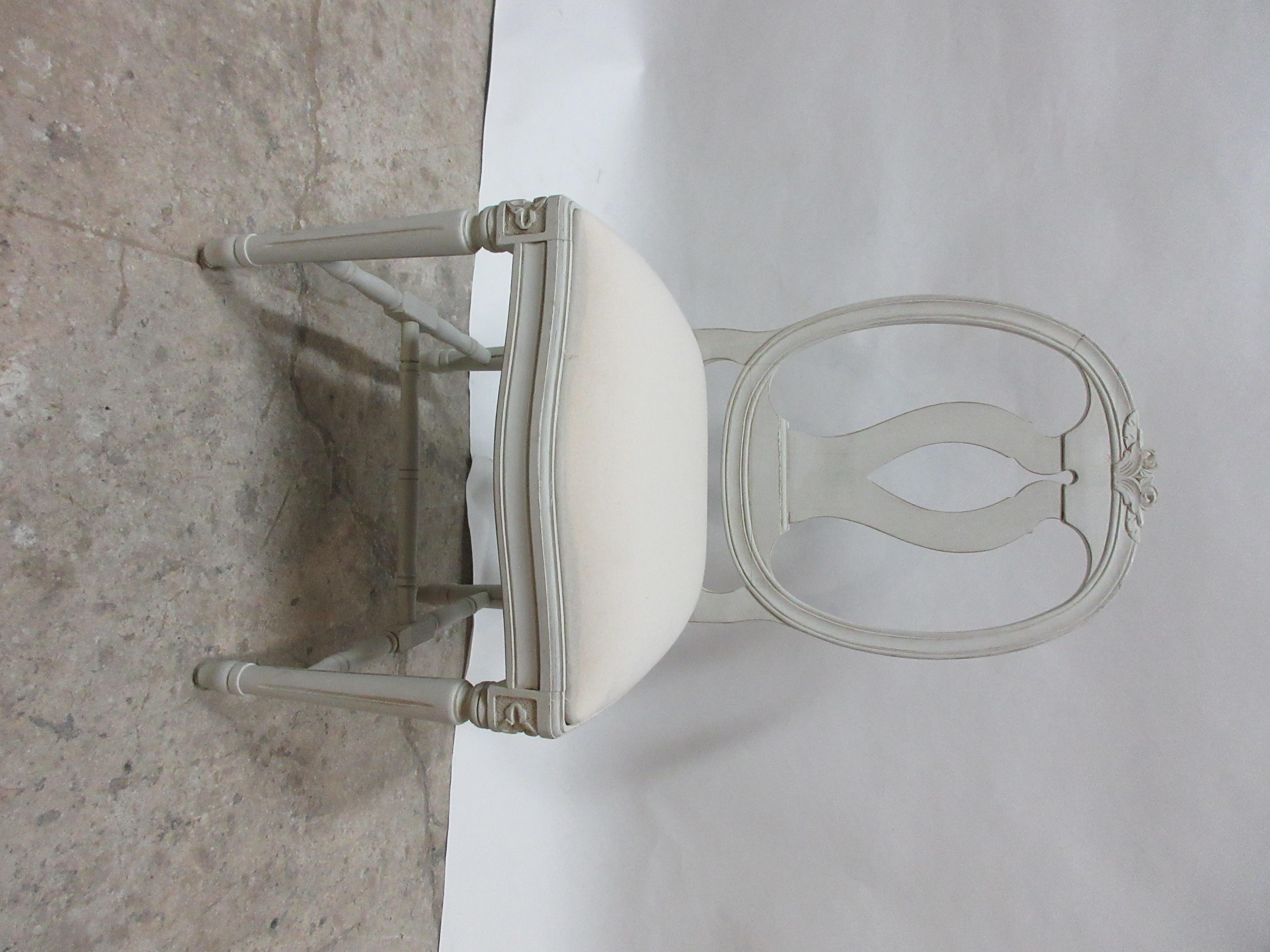 10 Swedish Gustavian Side Chairs In Distressed Condition In Hollywood, FL
