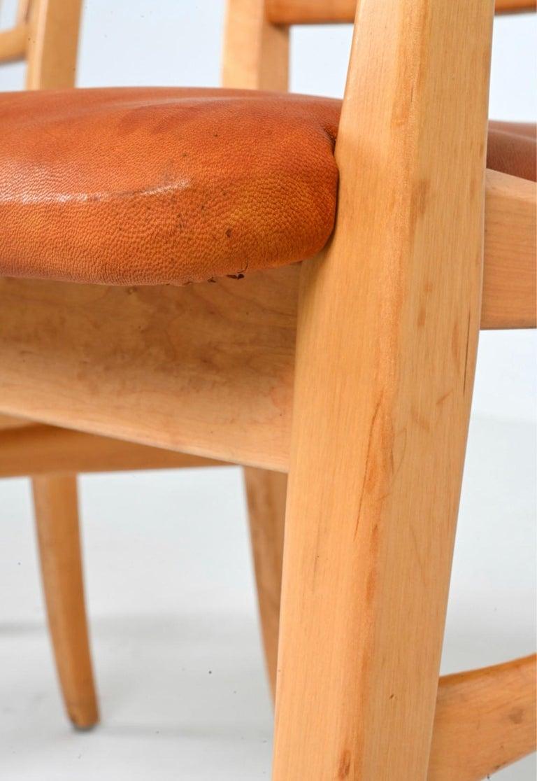 10 chaises de salle à manger suédoises à dossier à lattes, conçues par Carl Malmsten, dans le style moderne du milieu du siècle dernier Bon état - En vente à Brooklyn, NY