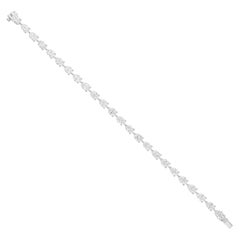 10 TCW SI/H Diamante ovalado Oro blanco 14k Pulsera de tenis Regalo Todos los aranceles pagados