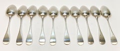 10 Tiffany & Co. Sterling Silver Tablespoons in Antique Ivy, Monogram "J"