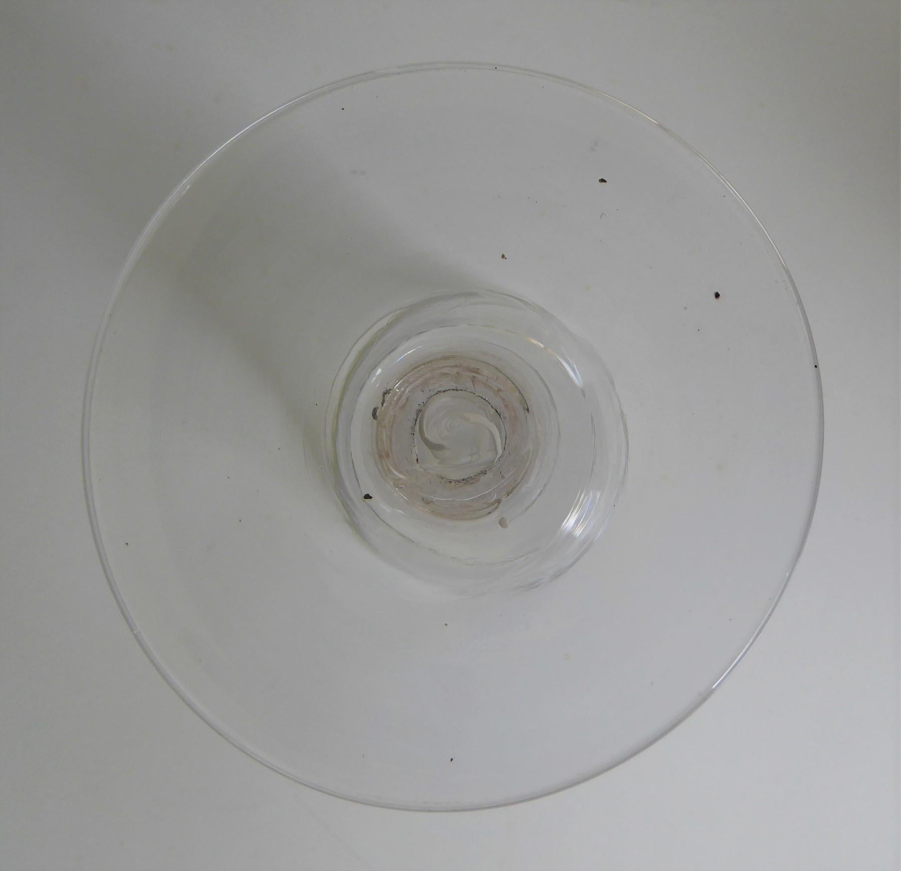 10 Vintage Blown Double Twist Latticino Stem Glass Goblets 3