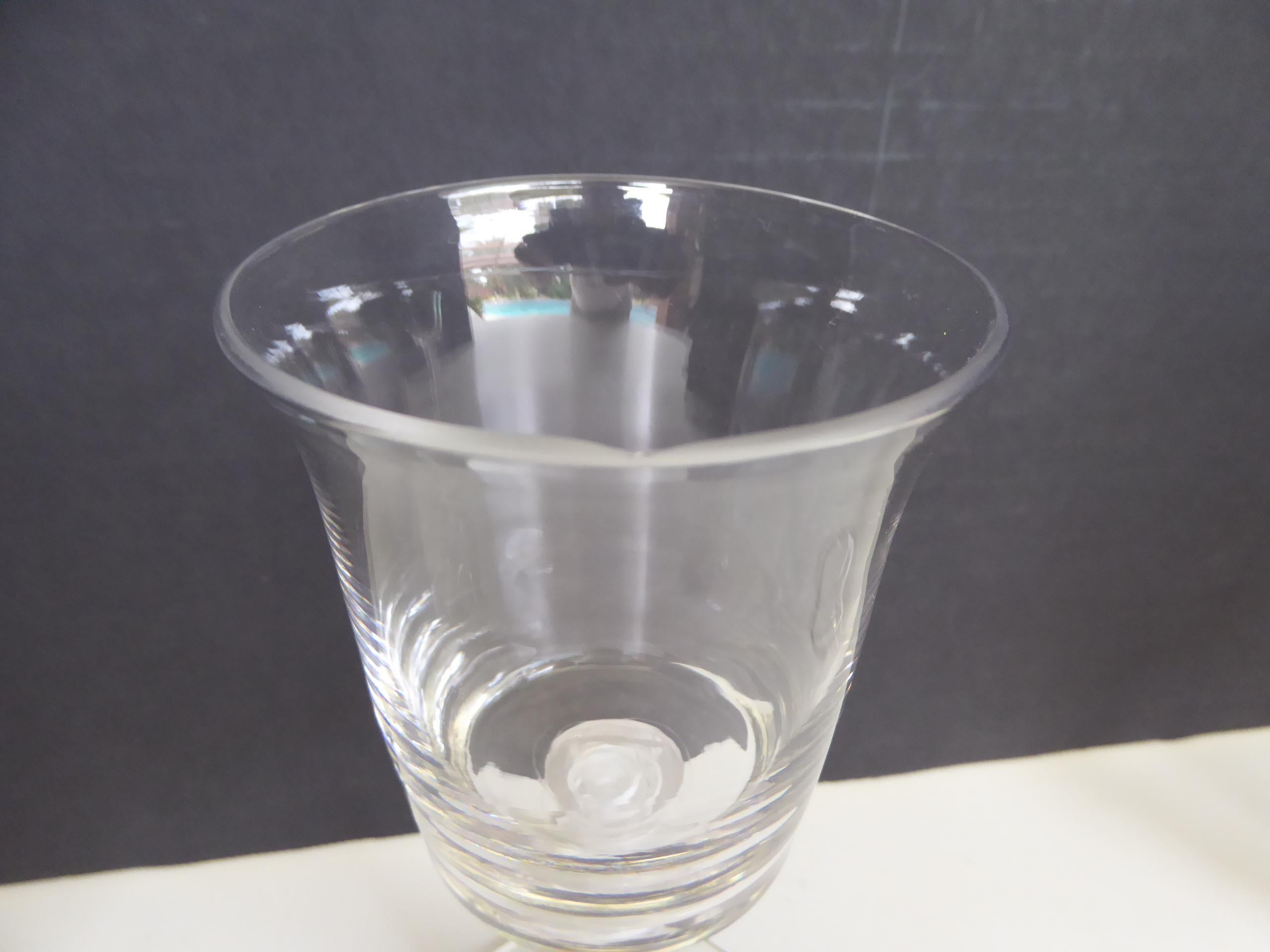 20th Century 10 Vintage Blown Double Twist Latticino Stem Glass Goblets
