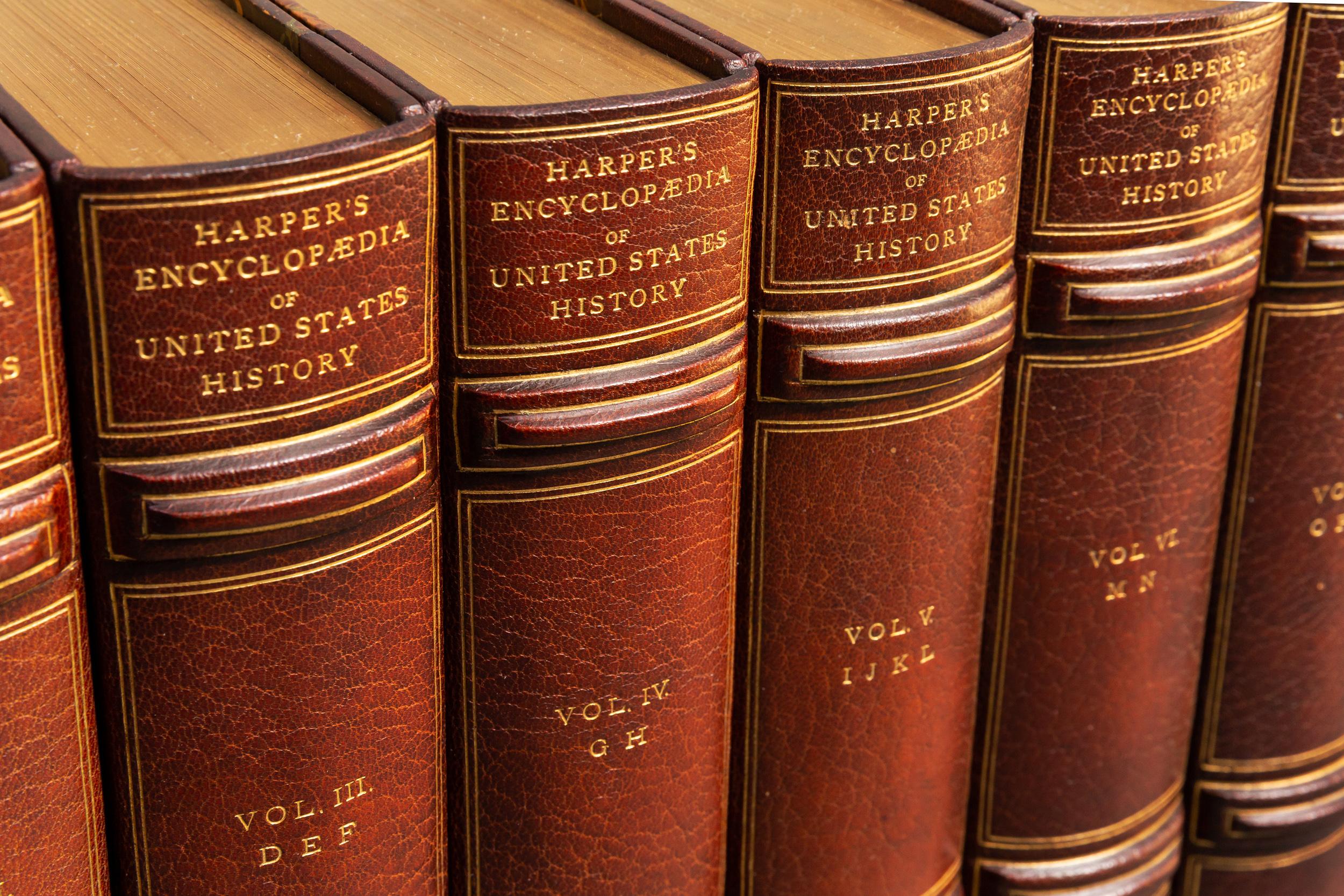 20th Century 10 Volumes, Benson Lossing & Woodrow Wilson, Harpers Encyclopedia of U.S History