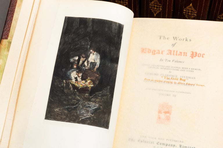 American 10 Volumes, Edgar Allan Poe, The Works For Sale