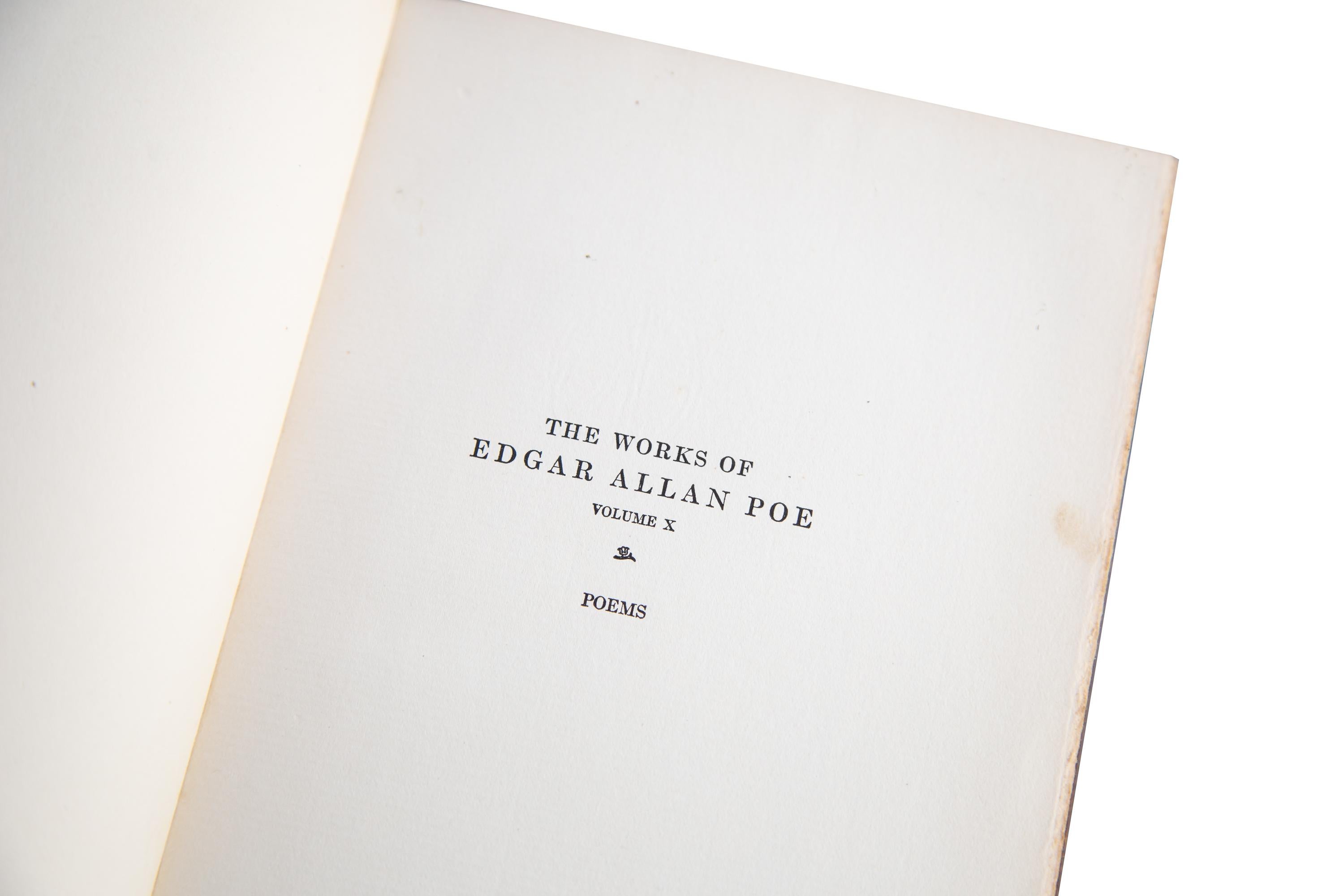 American 10 Volumes, Edgar Allan Poe, The Works of Edgar Allan Poe