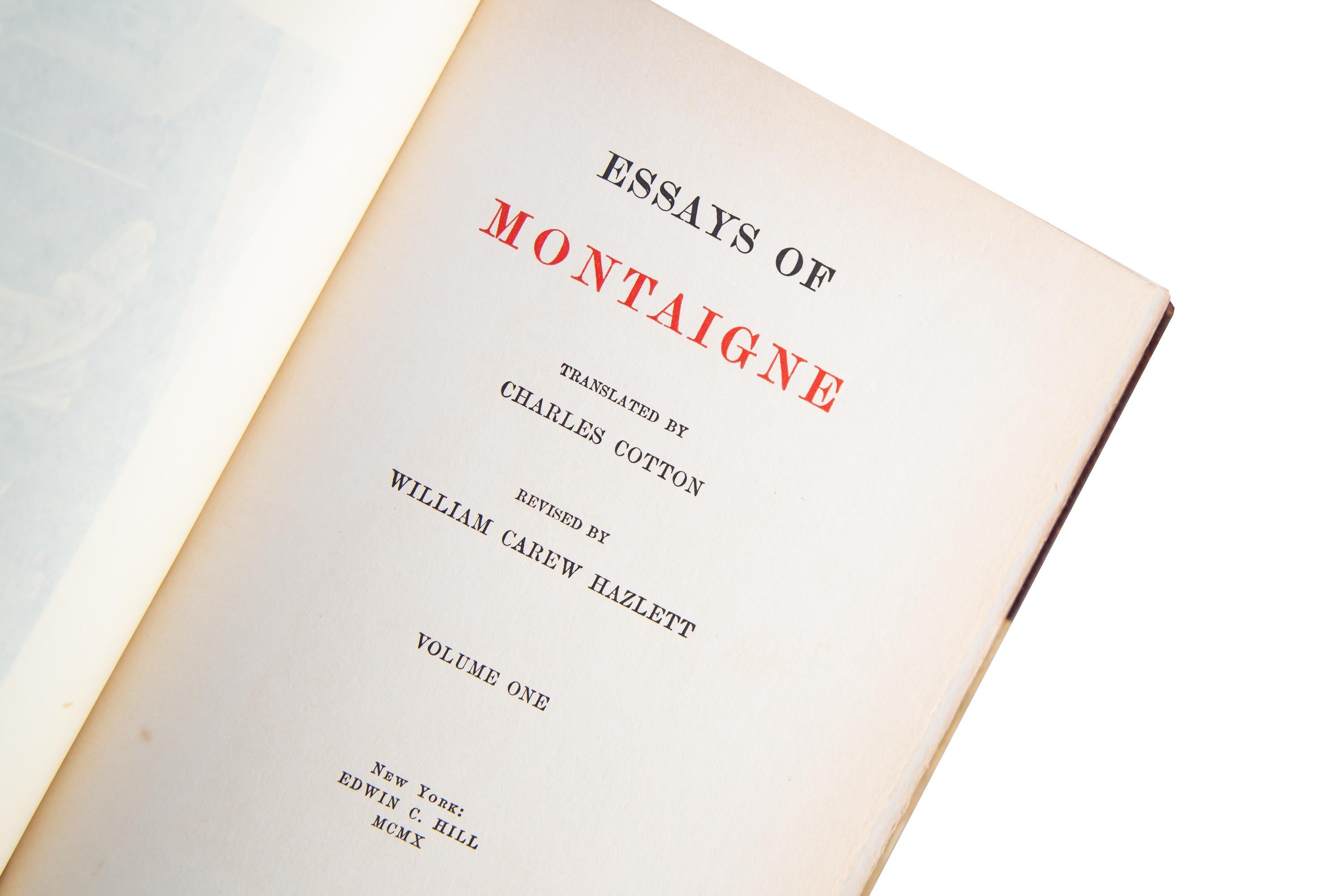 American 10 Volumes. Michel de Montaigne, The Works of Michel de Montaigne.