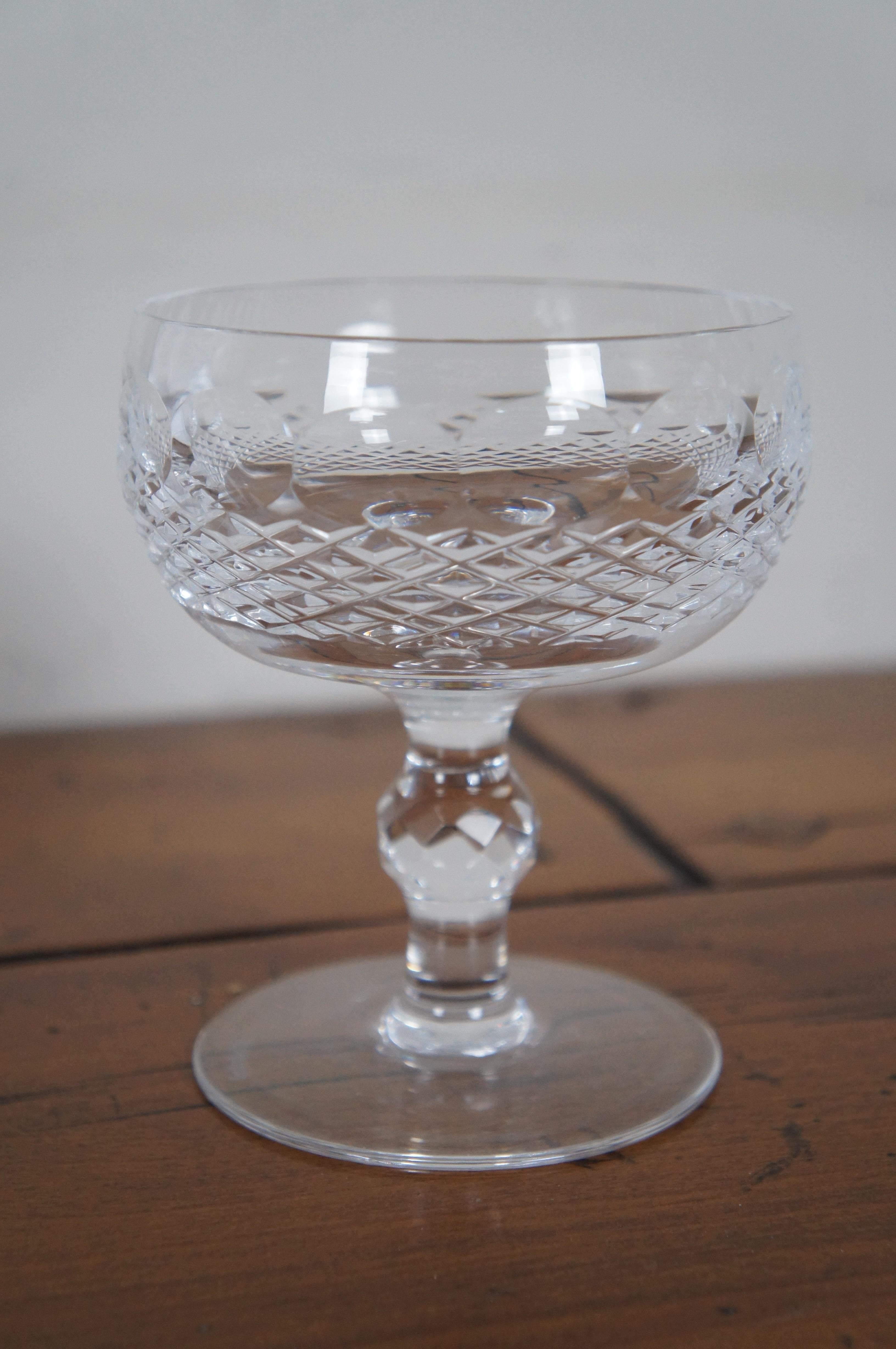 10 Vtg Waterford Crystal Colleen Short Stem Sherbet Champagne Goblet Glasses 8