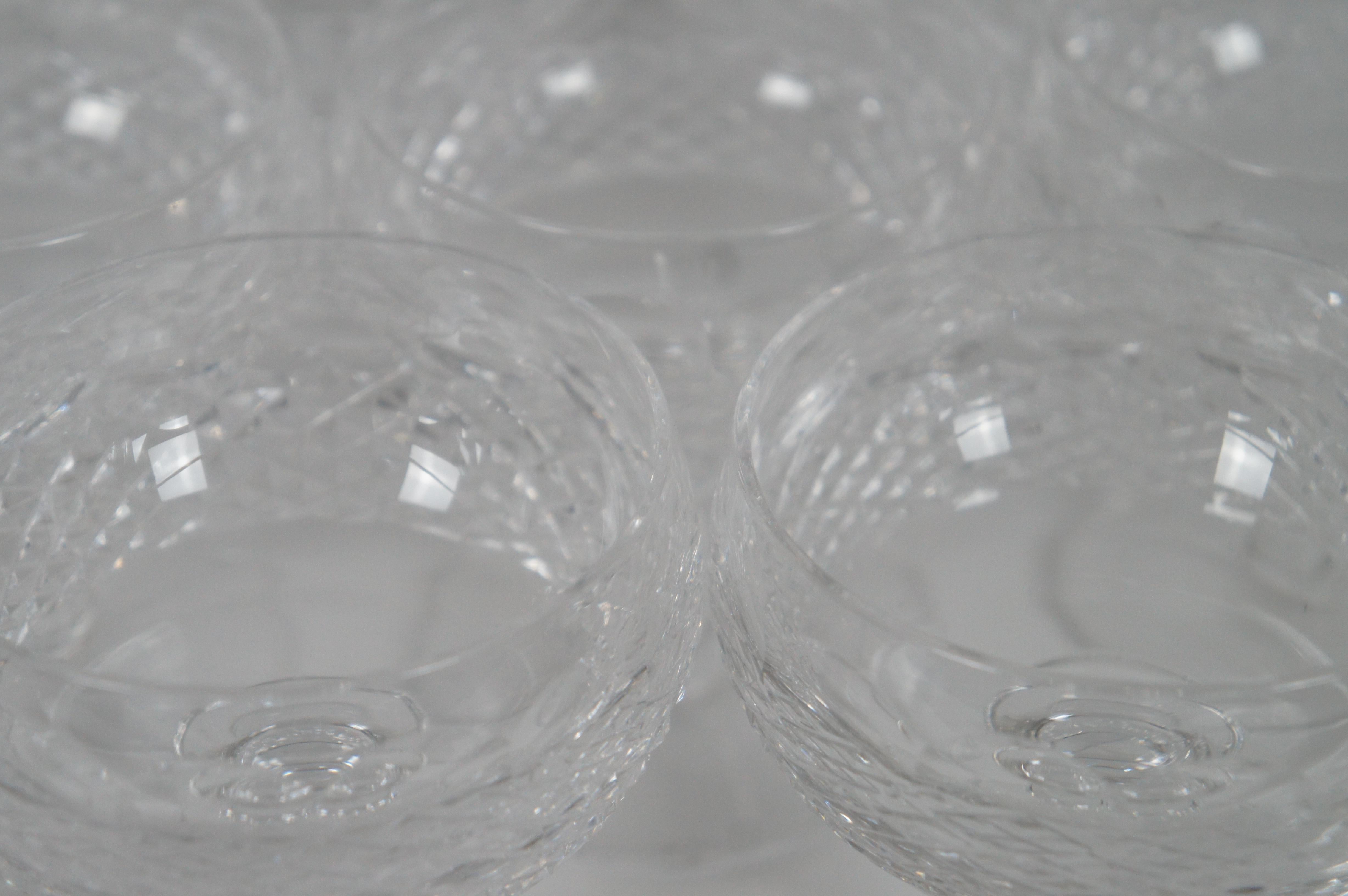 10 Vtg Waterford Crystal Colleen Short Stem Sherbet Champagne Goblet Glasses 1