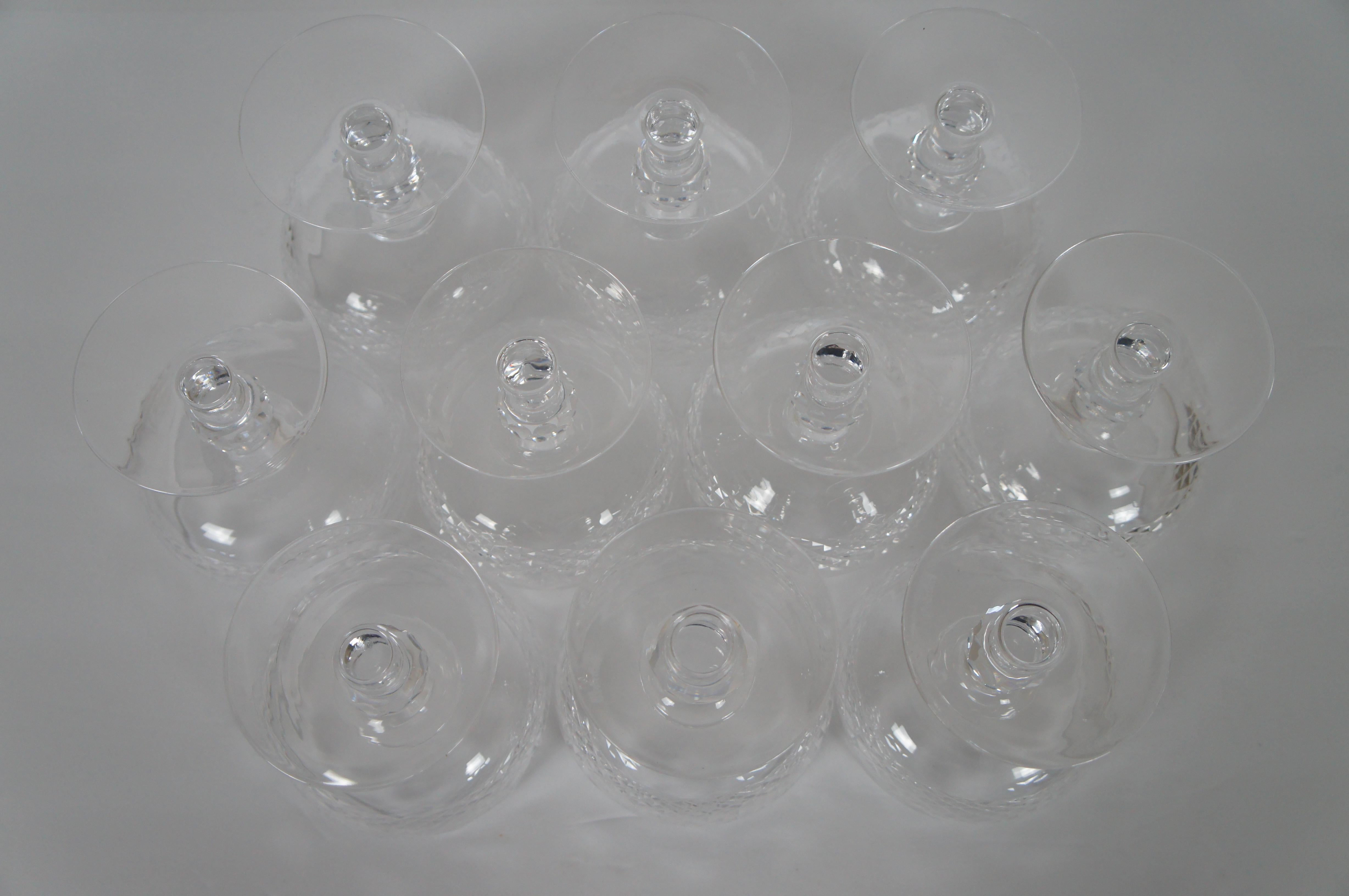 10 Vtg Waterford Crystal Colleen Short Stem Sherbet Champagne Goblet Glasses 2