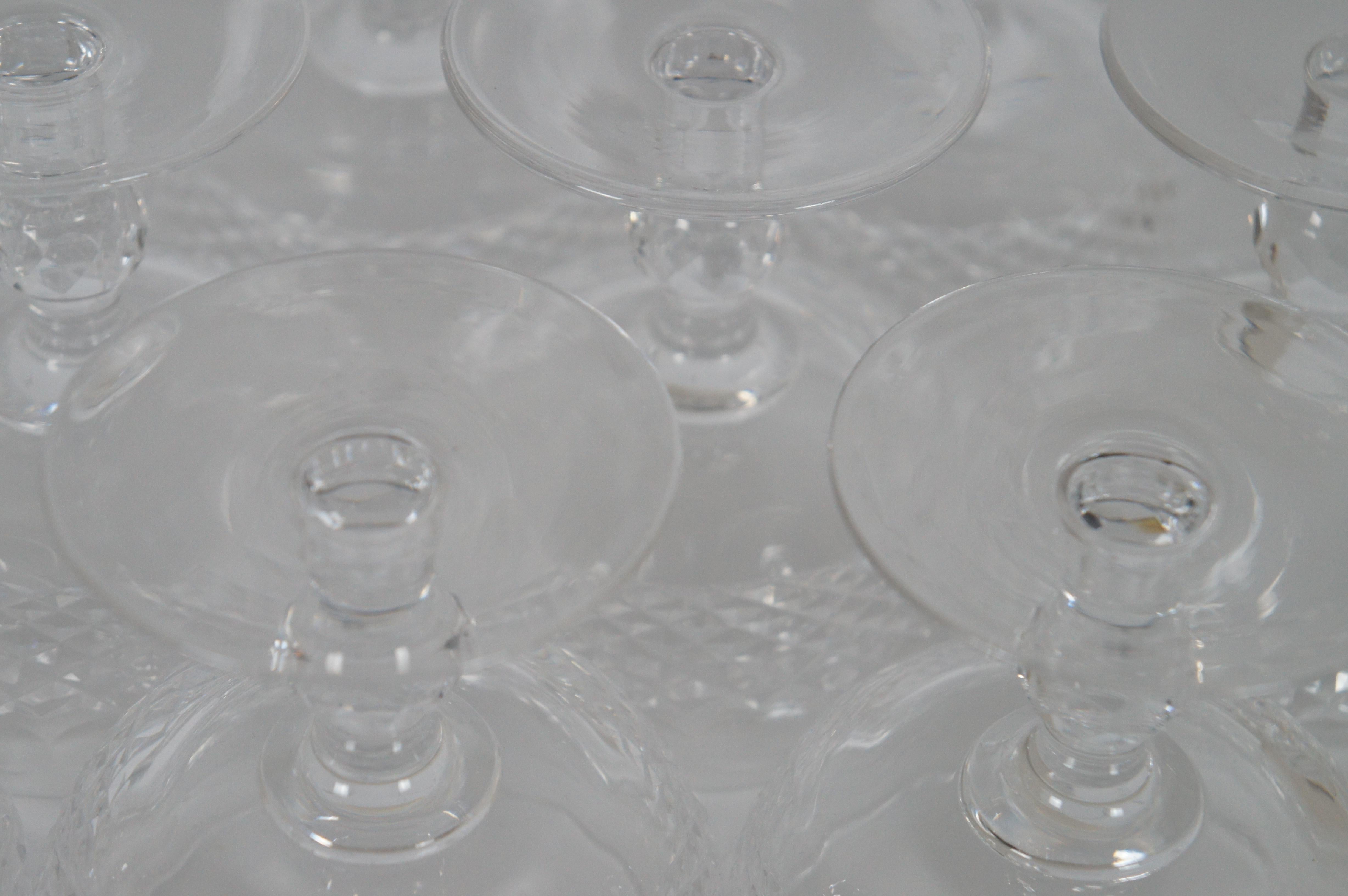 10 Vtg Waterford Crystal Colleen Short Stem Sherbet Champagne Goblet Glasses 3