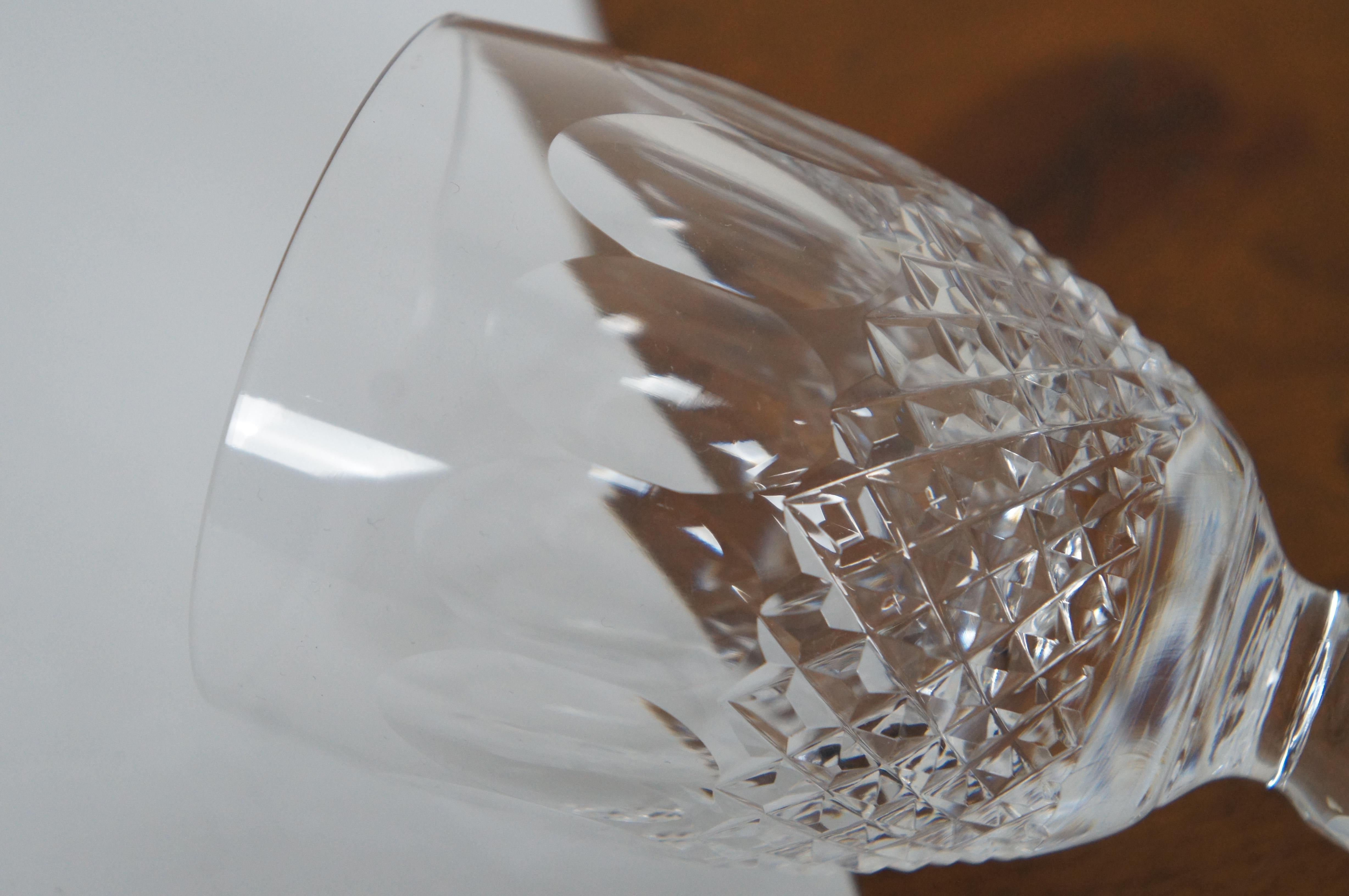 10 Vtg Waterford Crystal Colleen Short Stem Water Wine Goblets Glasses 5