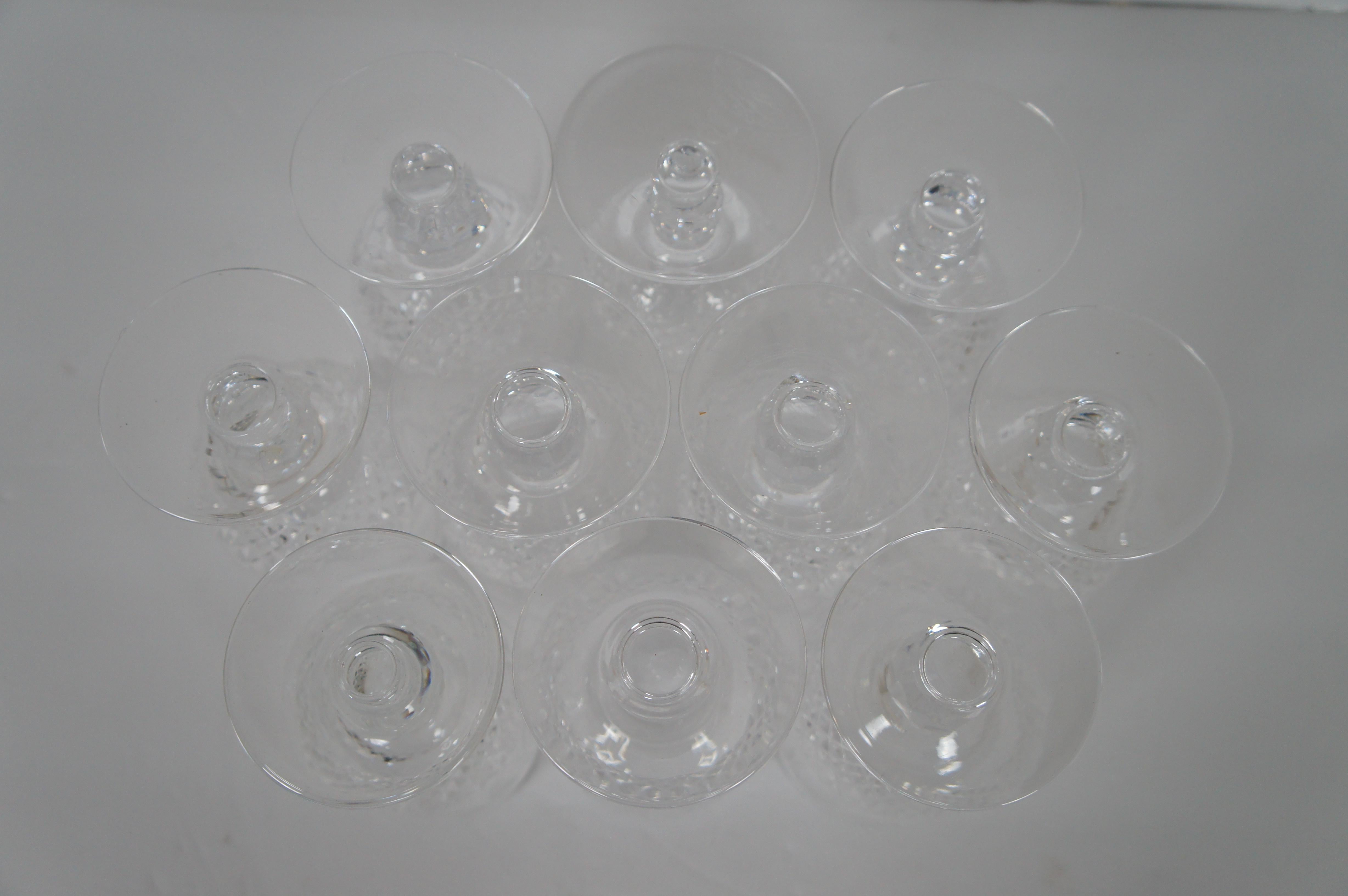 10 Vtg Waterford Crystal Colleen Short Stem Water Wine Goblets Glasses 1