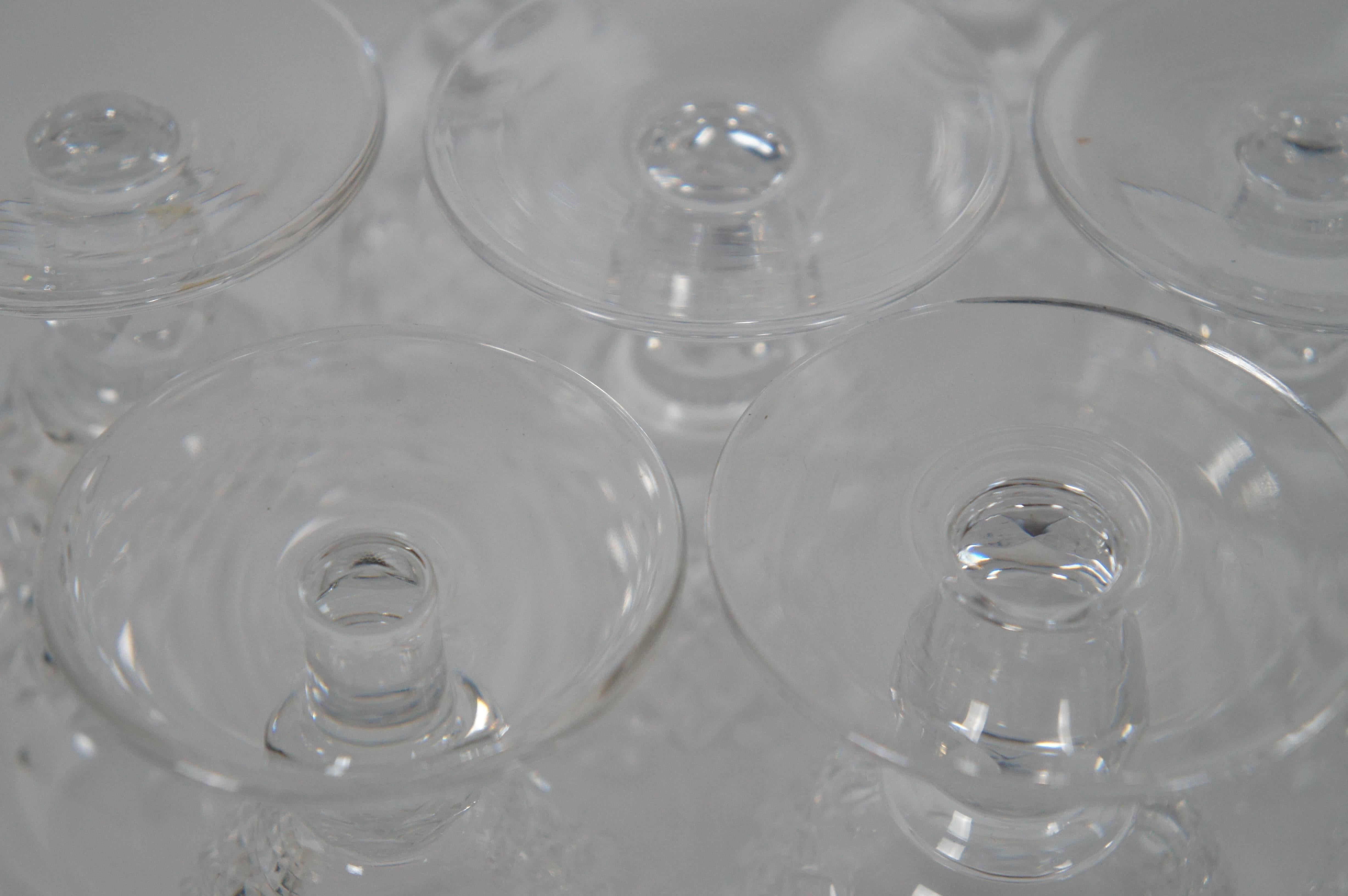 10 Vtg Waterford Crystal Colleen Short Stem Water Wine Goblets Glasses 2