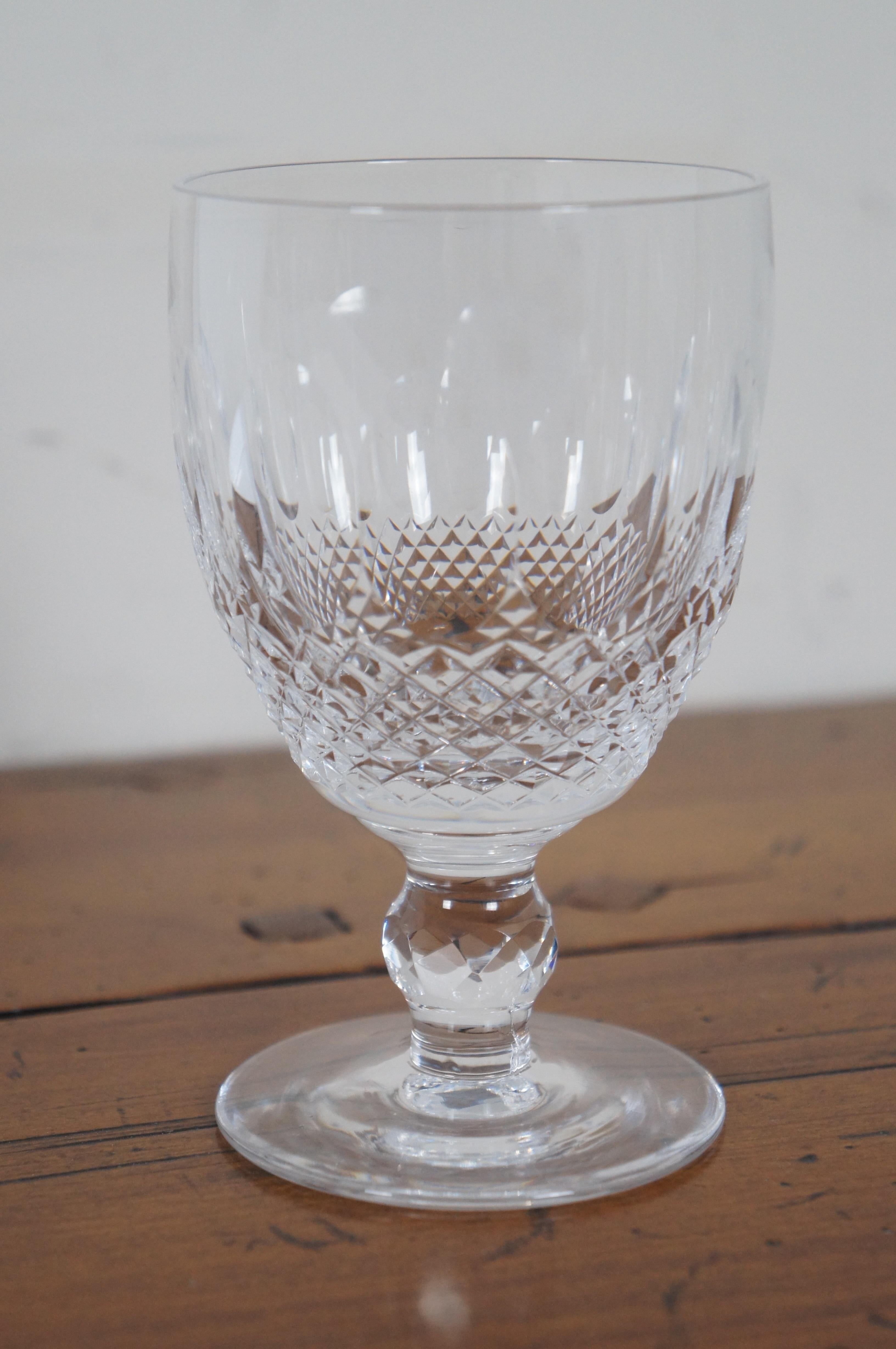 10 Vtg Waterford Crystal Colleen Short Stem Water Wine Goblets Glasses 3