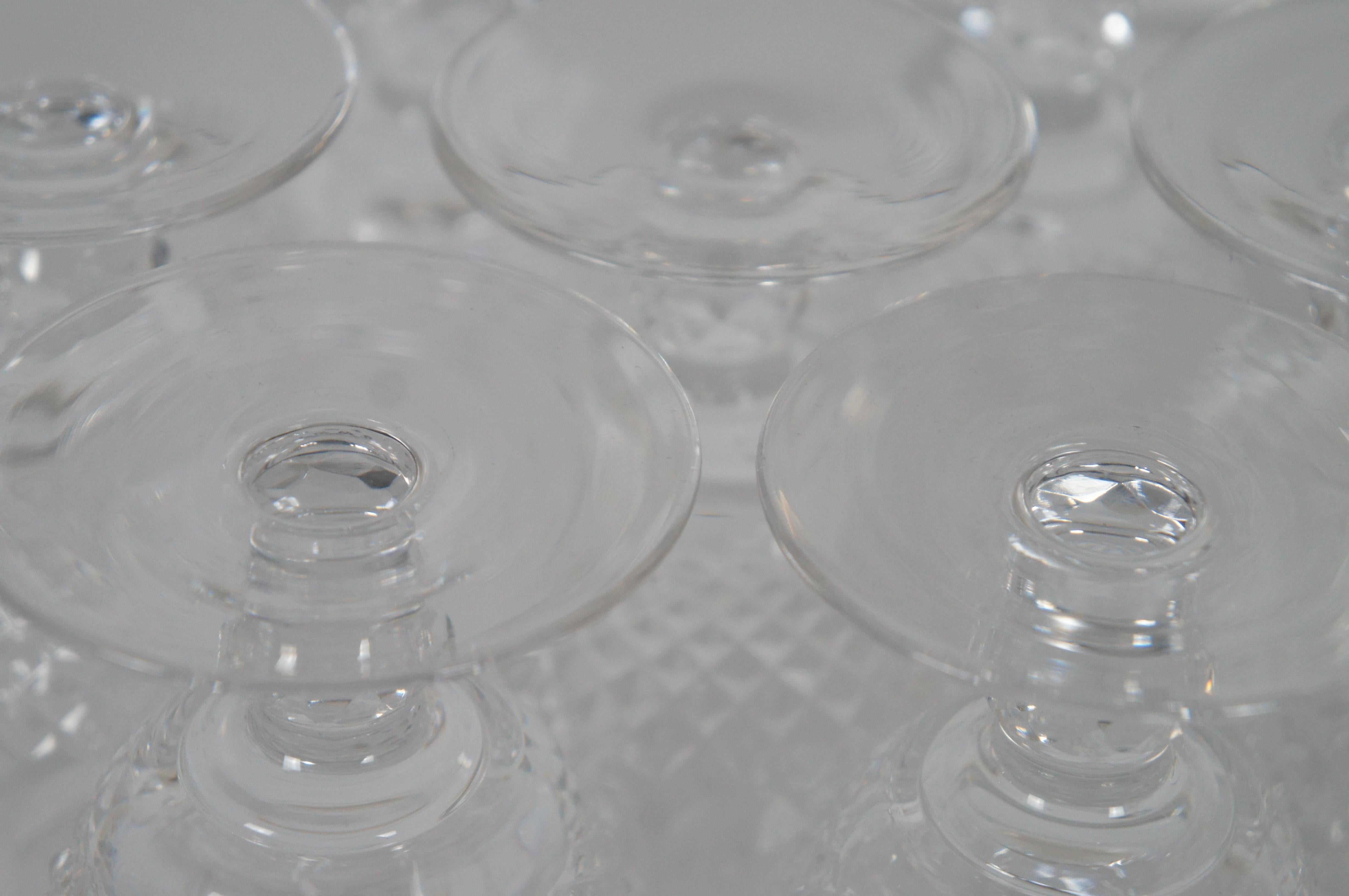 10 Vtg Waterford Crystal Colleen Short Stem Water Wine Goblets Glasses In Good Condition In Dayton, OH