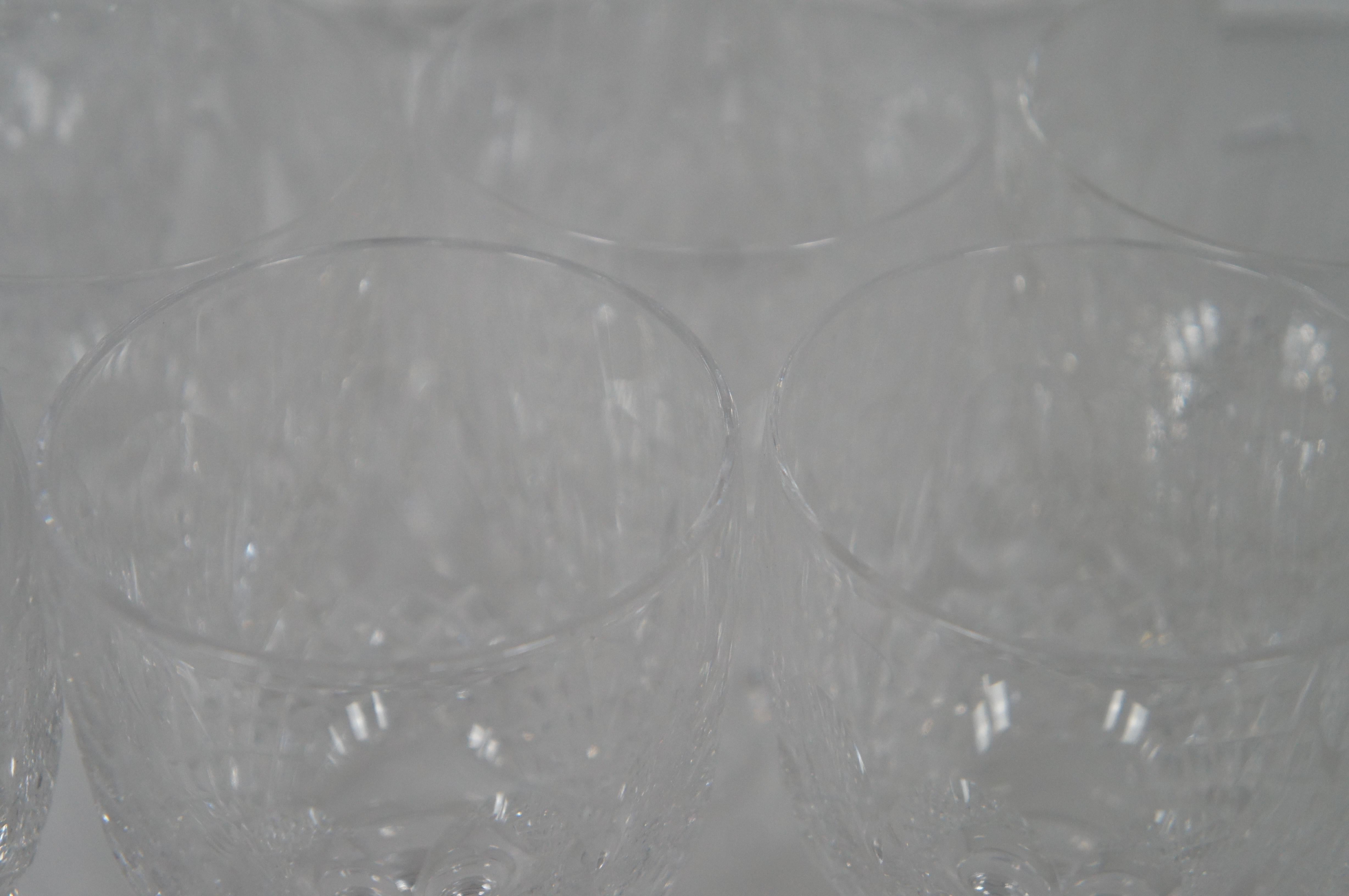 20th Century 10 Vtg Waterford Crystal Colleen Short Stem Water Wine Goblets Glasses