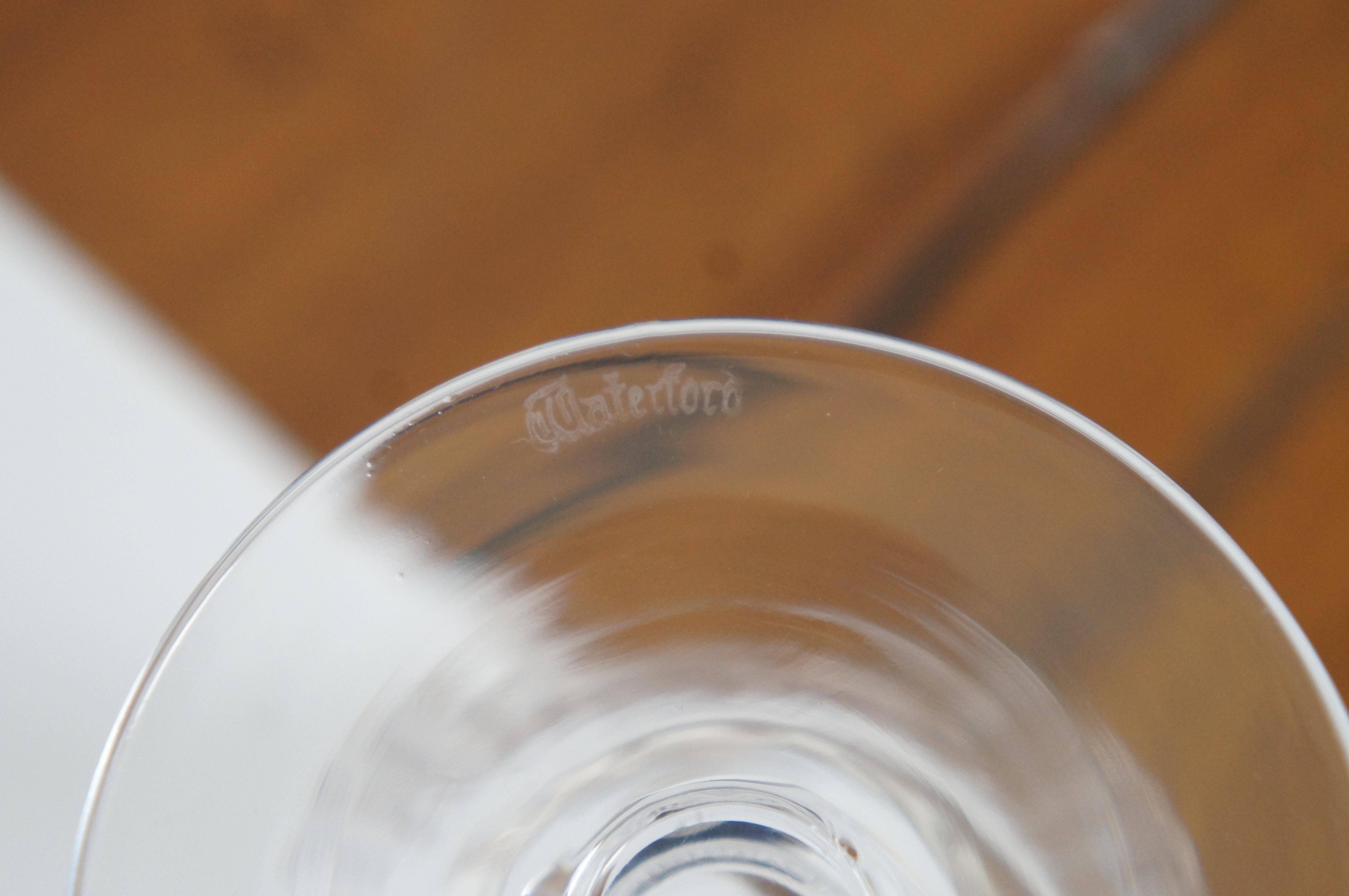 10 Vtg Waterford Crystal Colleen Short Stem Water Wine Goblets Glasses 1