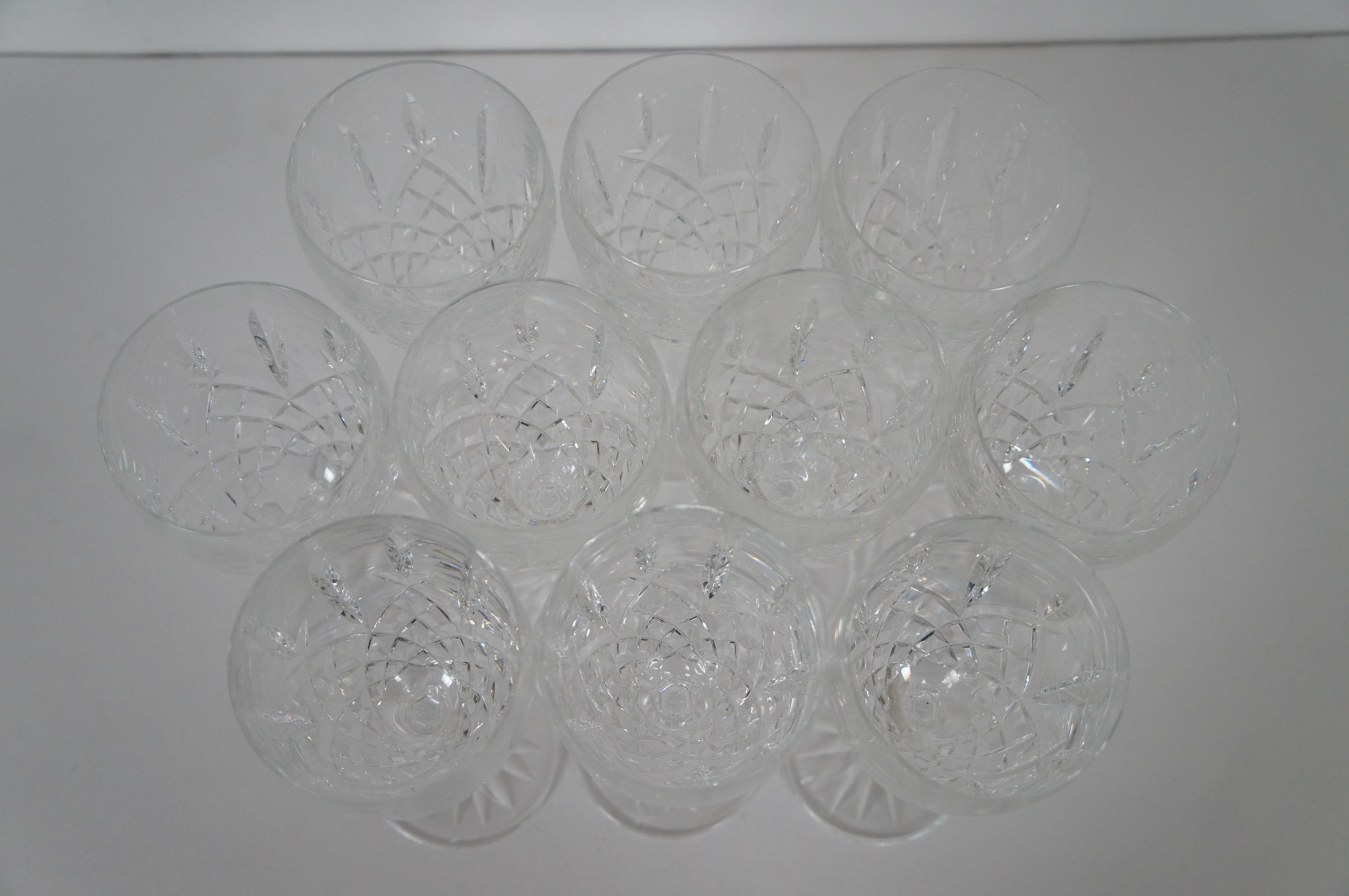 20th Century 10 Waterford Crystal Araglin Claret Water Goblets Stemmed Wine Glasses 7