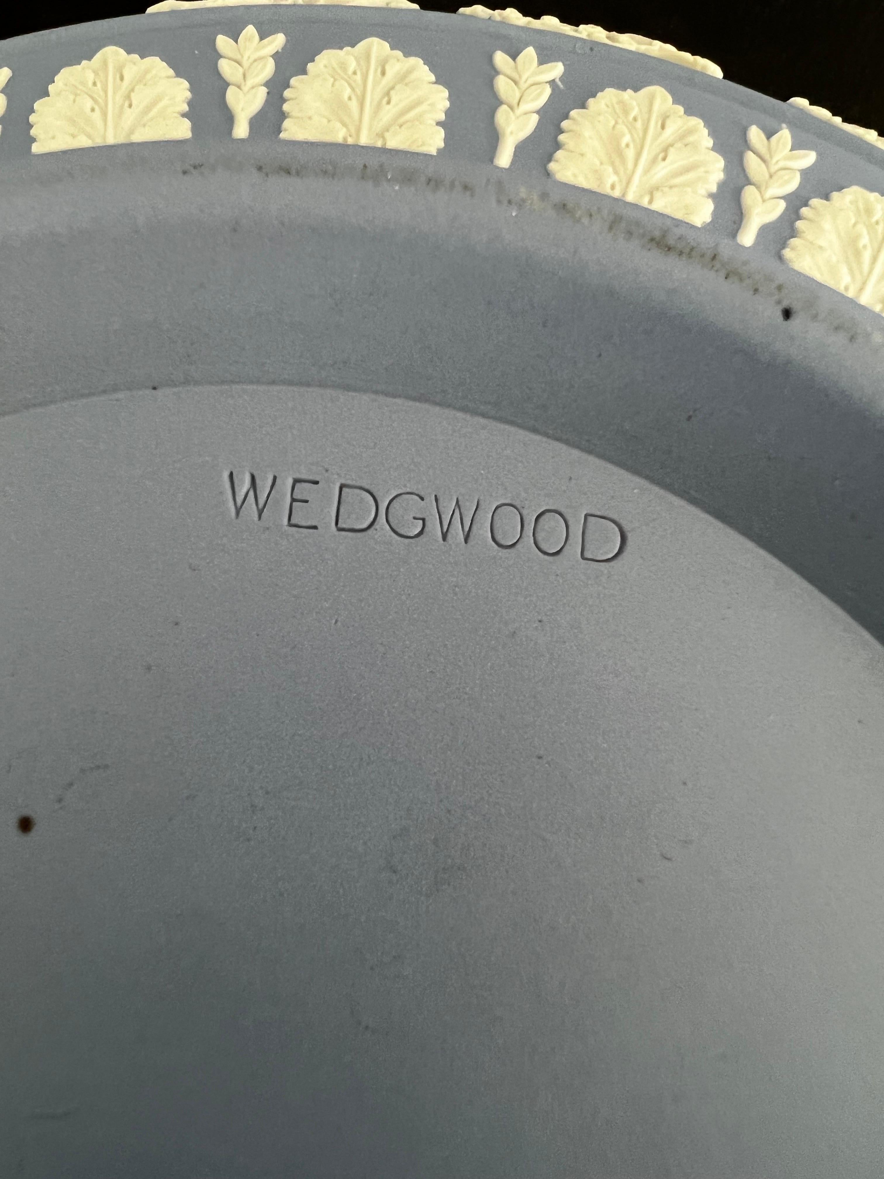 10” Wedgwood Light Blue Dancing Hours Neoclassical Jasperware Bowl  3