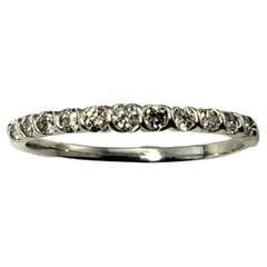  10 White Gold and Diamond Band Ring Size 7