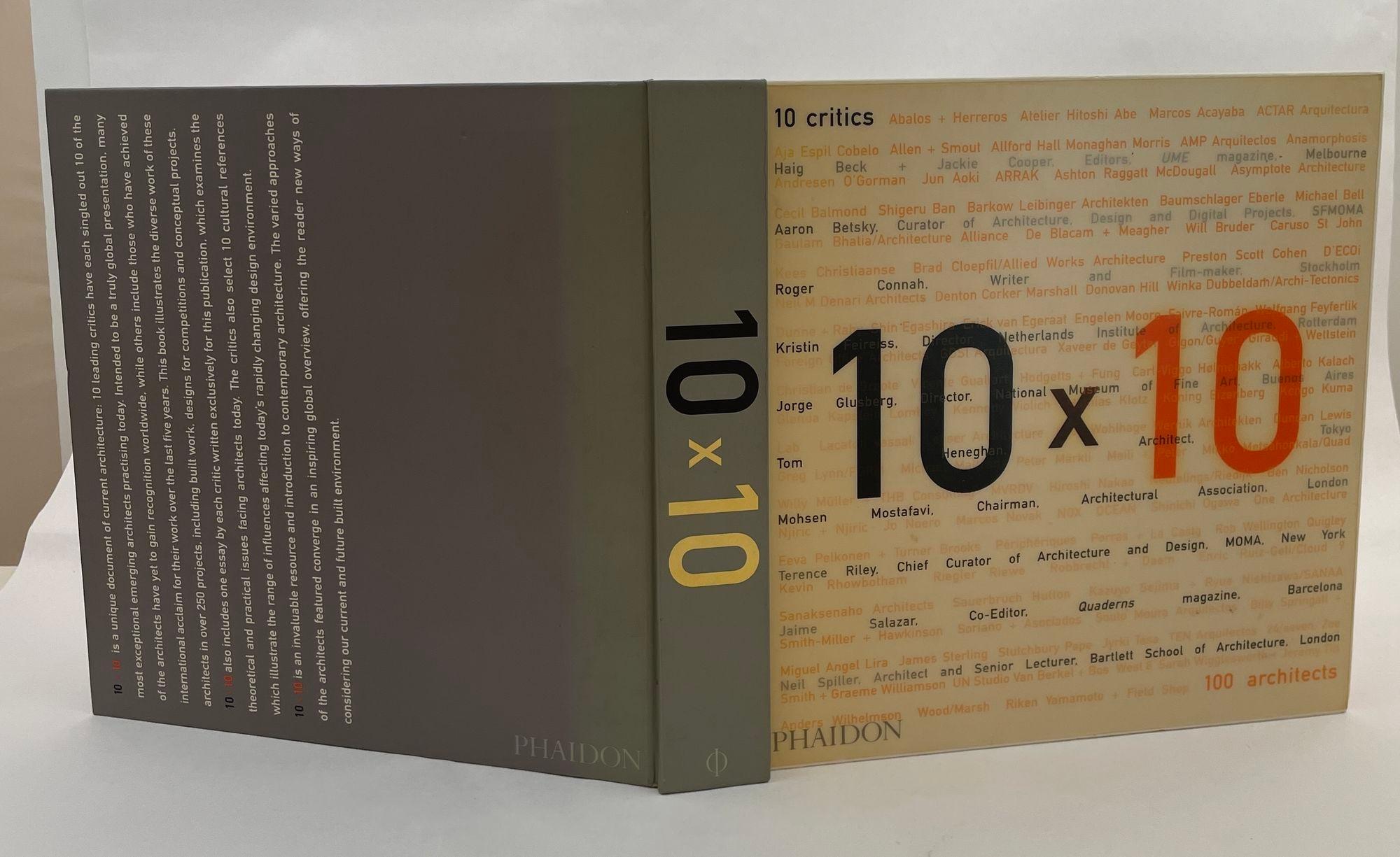 10 x 10: 10 critics 100 architects by Aaron Betsky Hardcover Phaidon In Good Condition For Sale In North Hollywood, CA