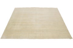 10 x 10 Modern Organic Savannah Style Wool Rug In Beige With Geometric Pattern
