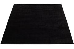 10 x 10 Modern Tibetan Wool and Silk Rug in Dark Brown Tone, Handmade in Nepal