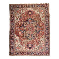 10 x 13 Foot Room Size Antique Heriz Rug 'No Reserve'