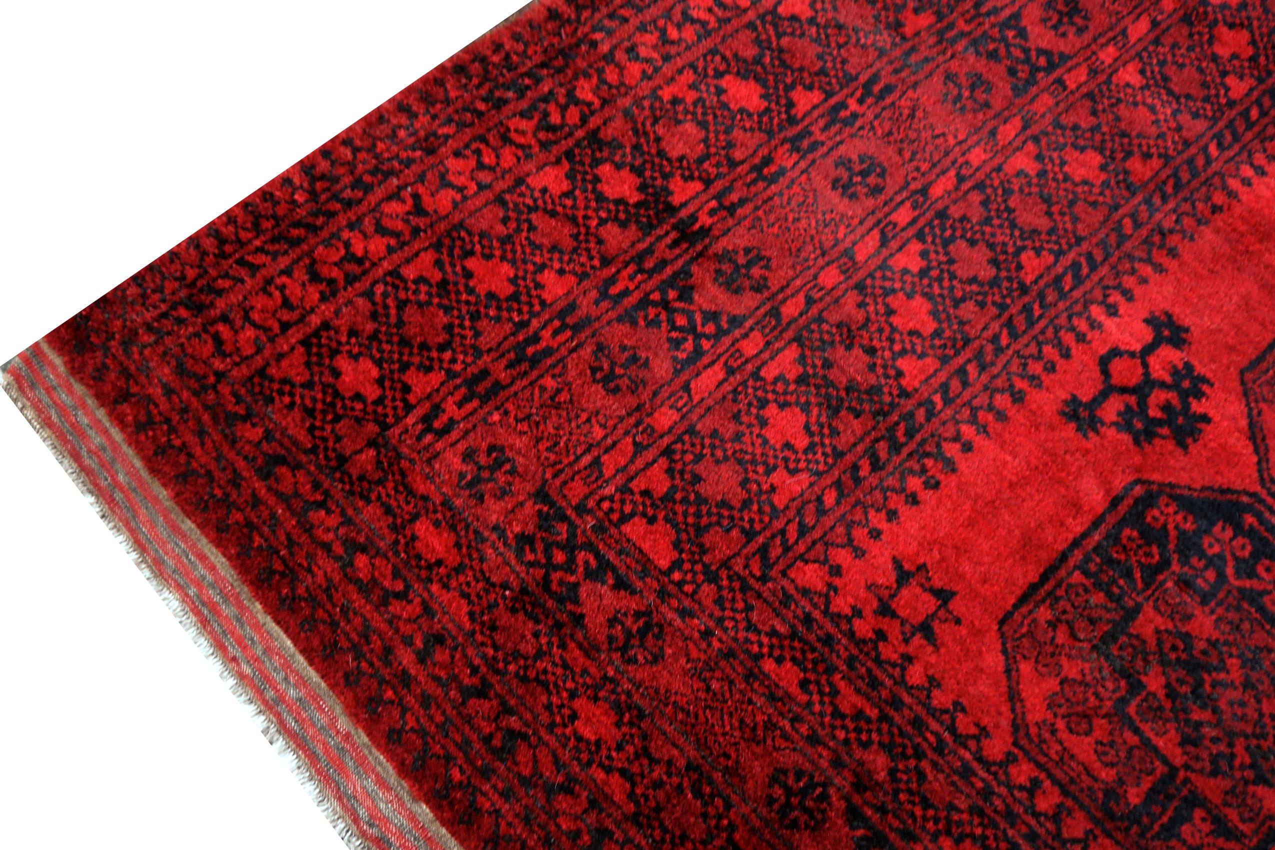Oversized Rug Ersari Tribal Turkoman Hand Knotted Semi Antique Carpet In Good Condition In Lohr, Bavaria, DE