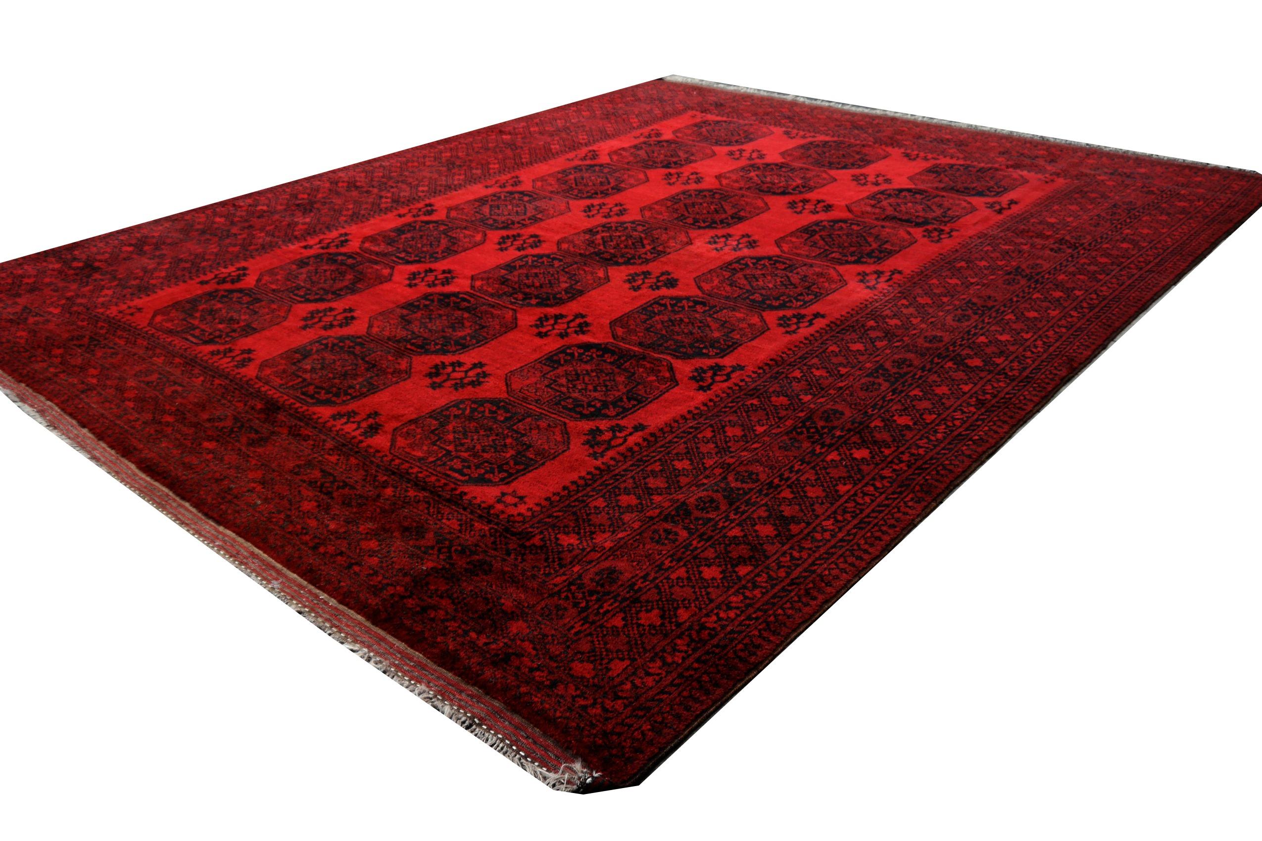 20th Century Oversized Rug Ersari Tribal Turkoman Hand Knotted Semi Antique Carpet