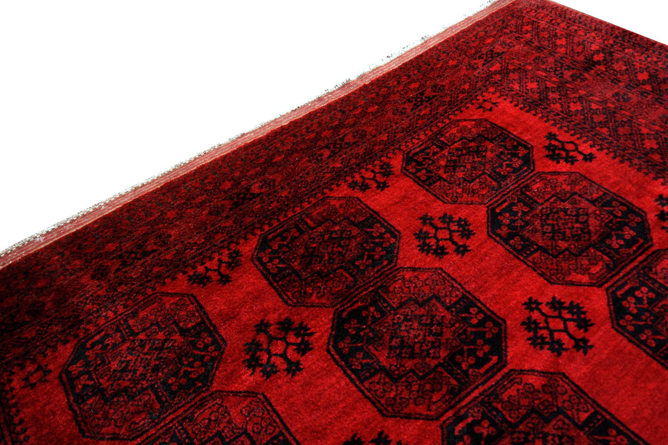 Wool Oversized Rug Ersari Tribal Turkoman Hand Knotted Semi Antique Carpet