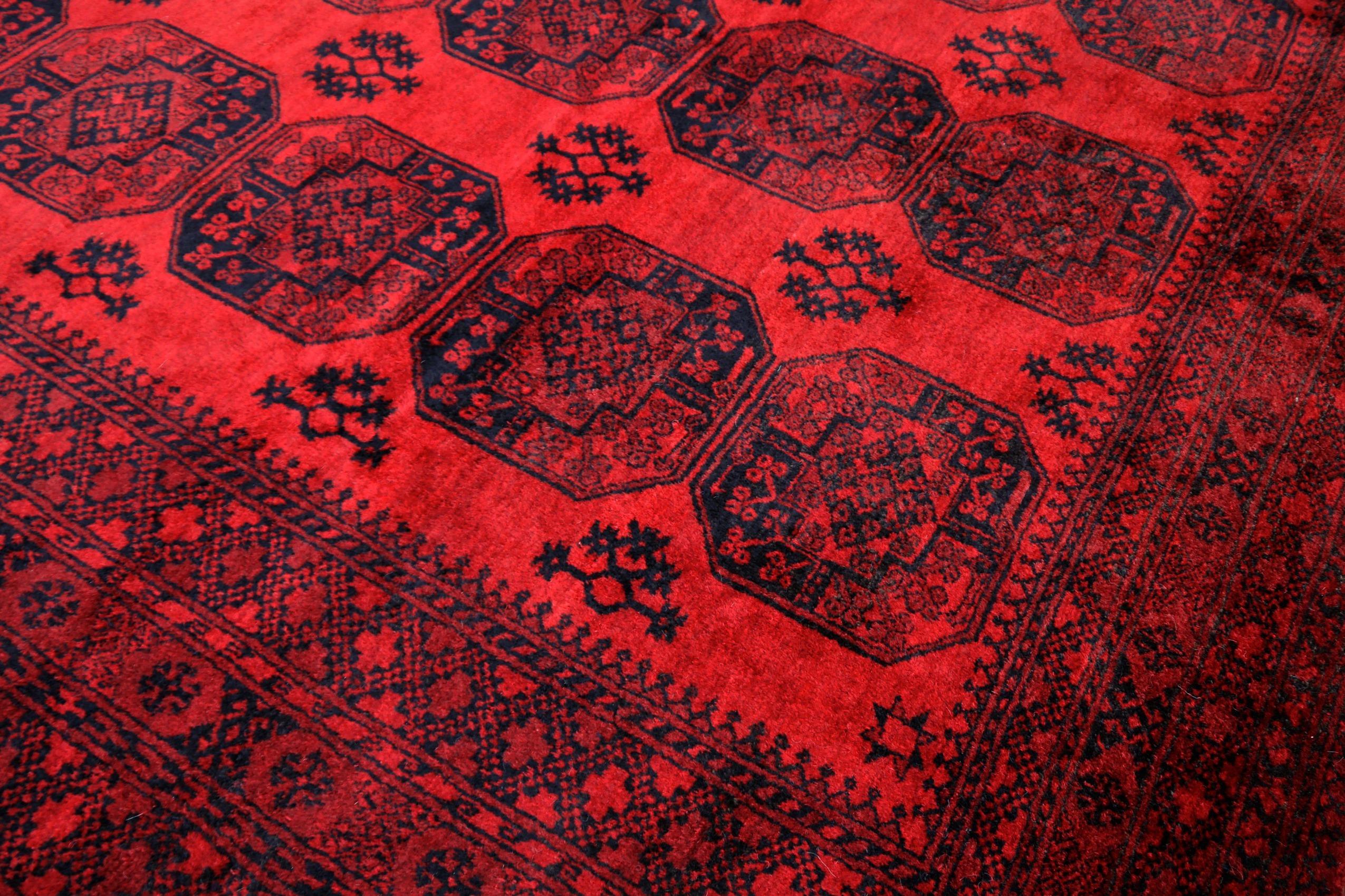 Oversized Rug Ersari Tribal Turkoman Hand Knotted Semi Antique Carpet 1